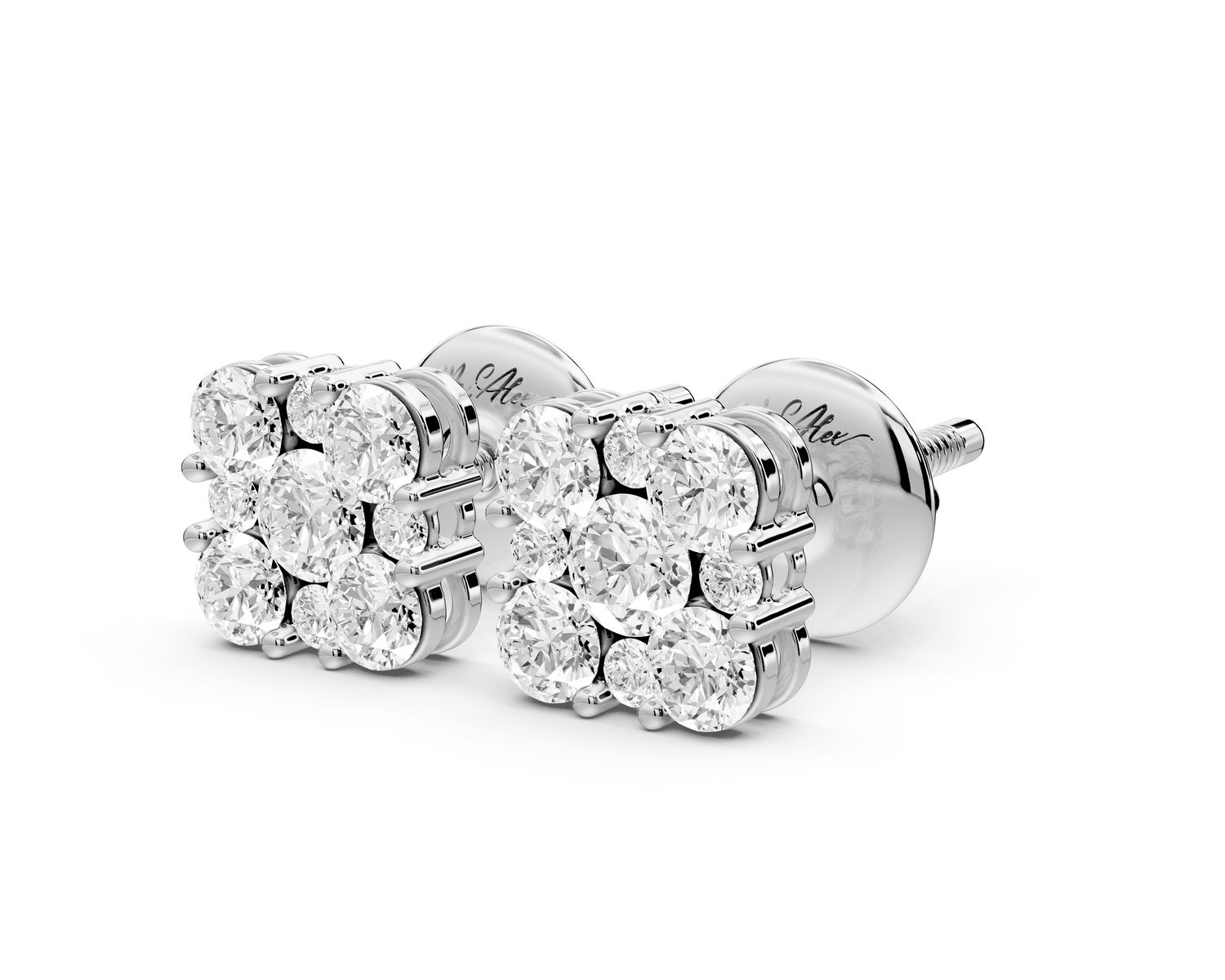 Luna Earrings White Gold - Mr. Alex Jewelry