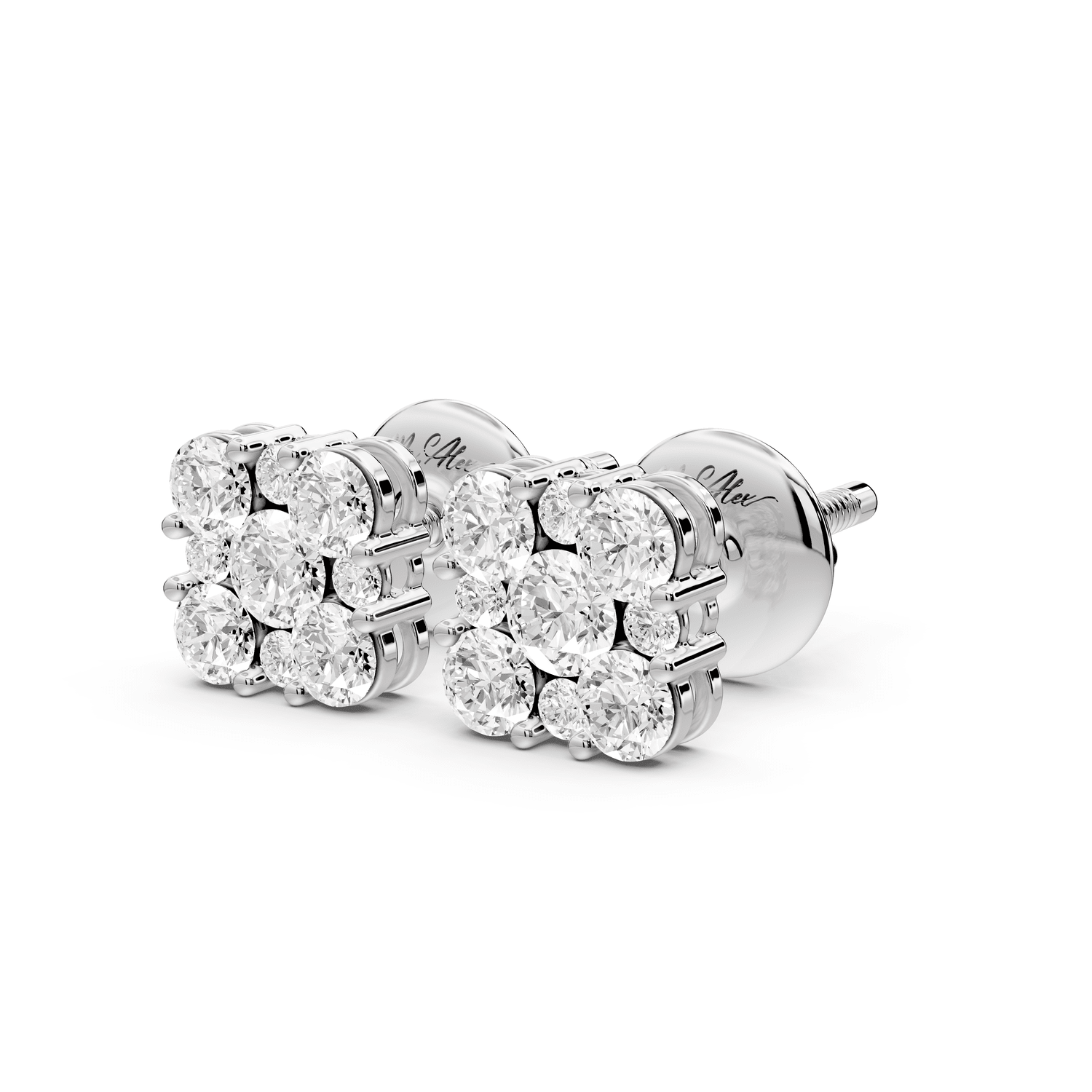 Luna Earrings White Gold - Mr. Alex Jewelry