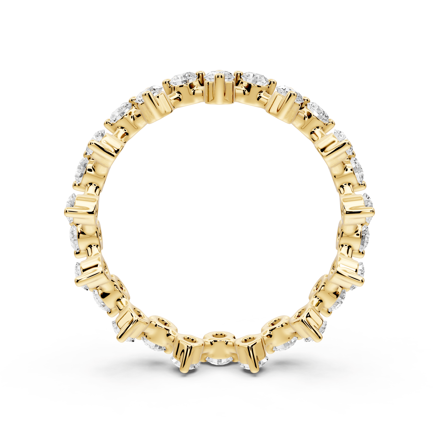 Lyrina - 0.78ct 14k yellow gold Diamond Cluster Eternity Band Ring - Mr. Alex Jewelry