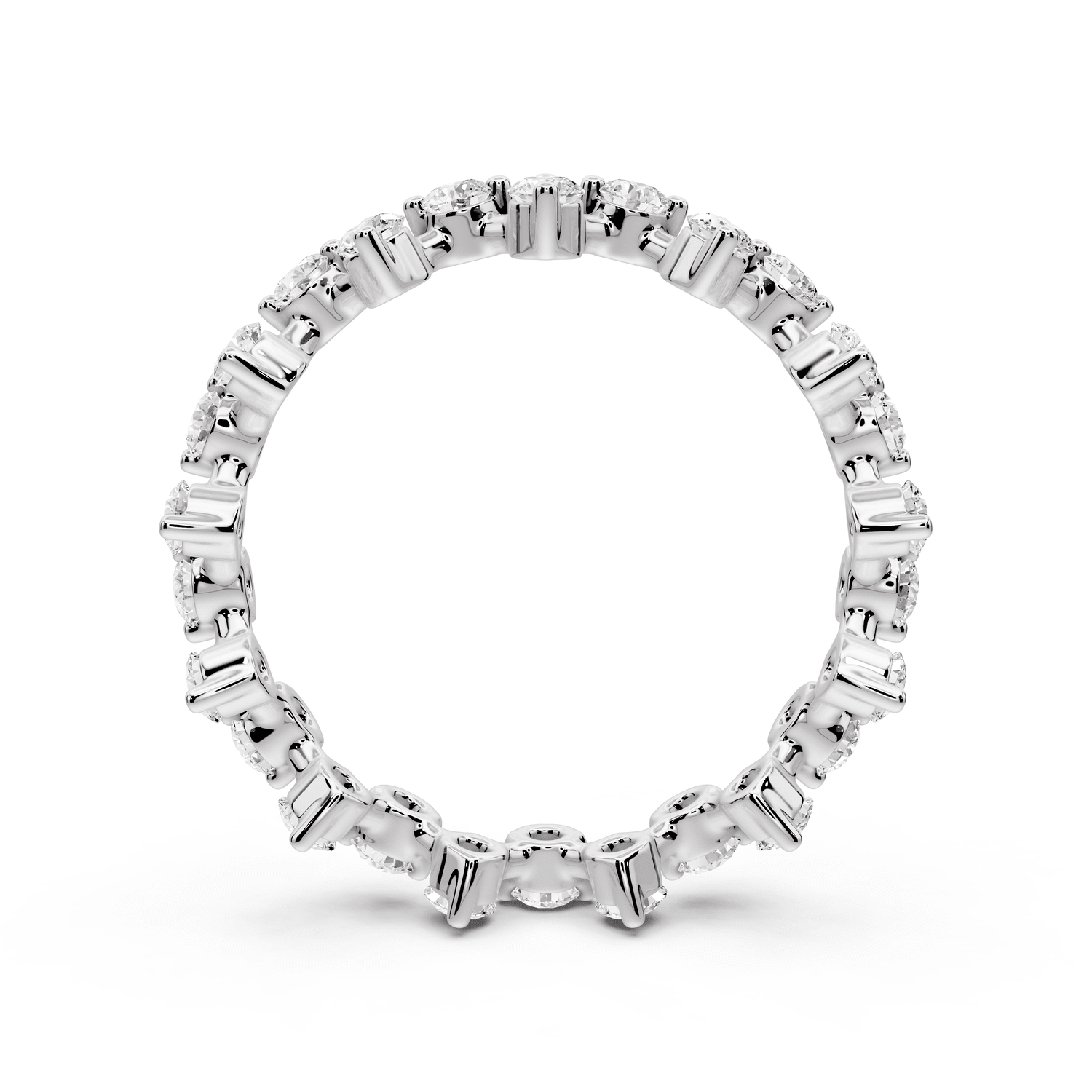 Lyrina - 0.78ct 18k white gold Diamond Cluster Eternity Band Ring - Mr. Alex Jewelry