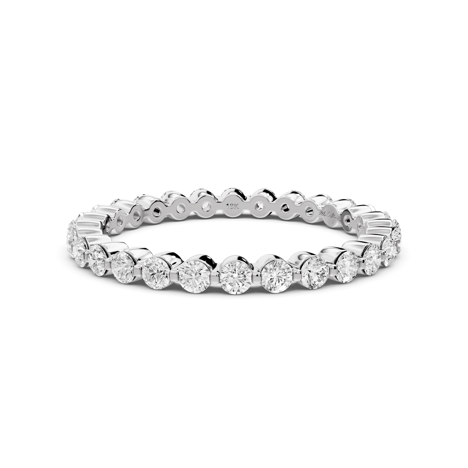 Maris - 0.61ct 18k white gold Diamond Eternity Band Ring - Mr. Alex Jewelry