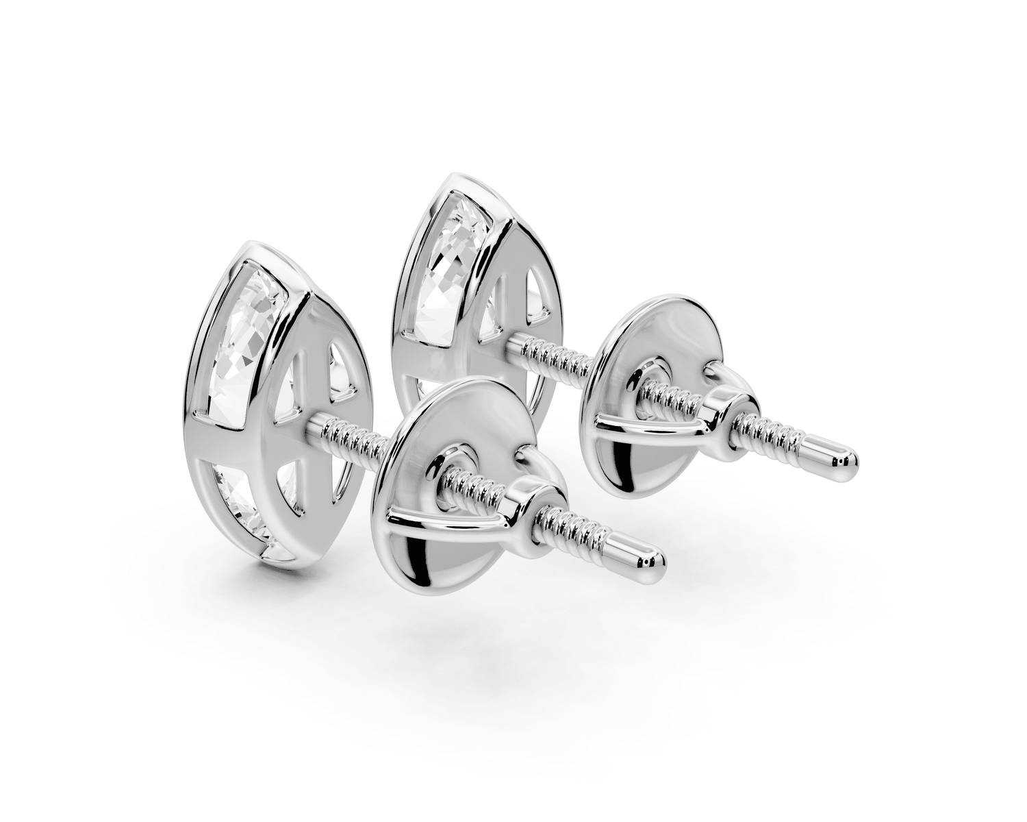 Noa - 1ct 14k white gold Marquise - Cut Diamond Stud Earrings - Mr. Alex Jewelry