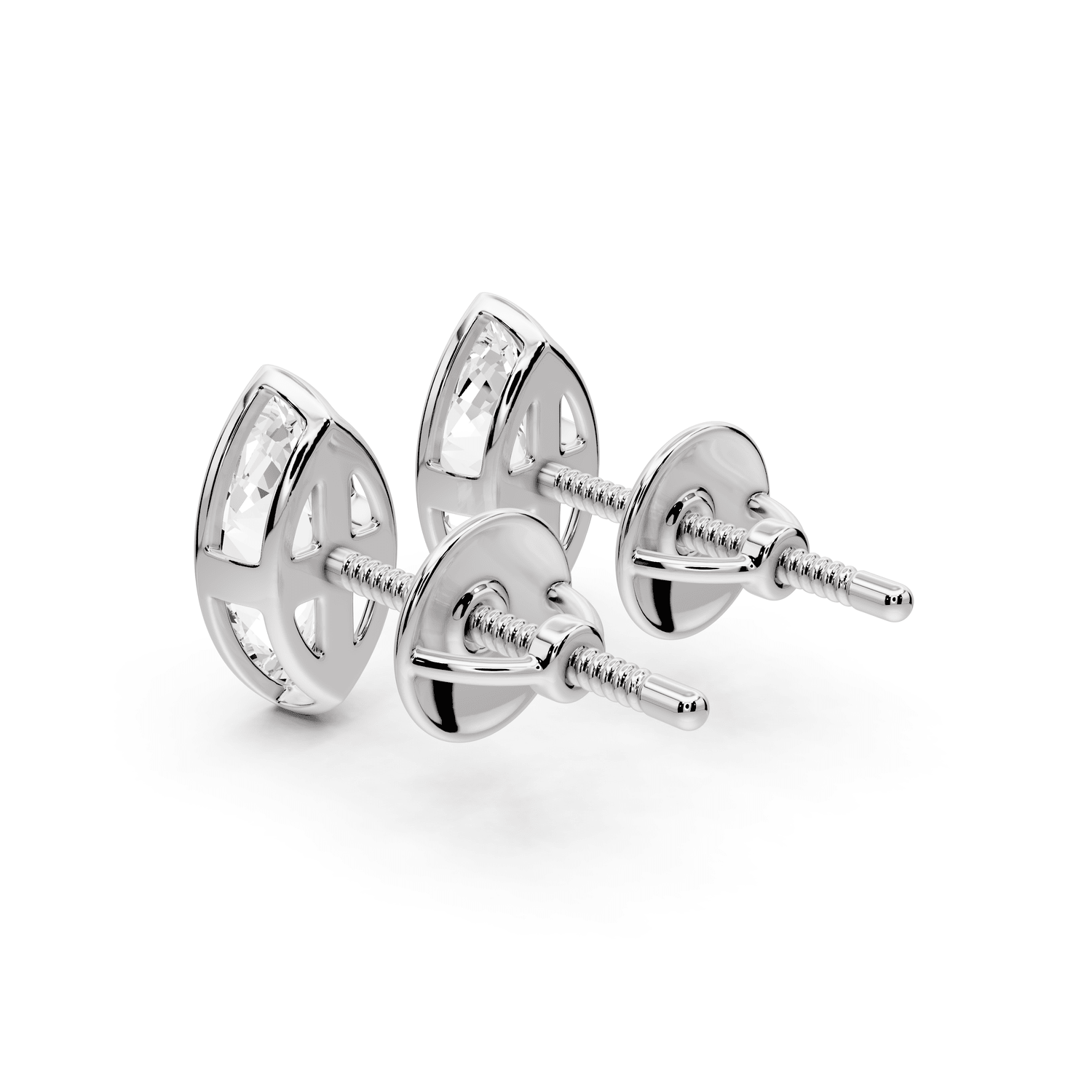 Noa - 1ct 14k white gold Marquise - Cut Diamond Stud Earrings - Mr. Alex Jewelry