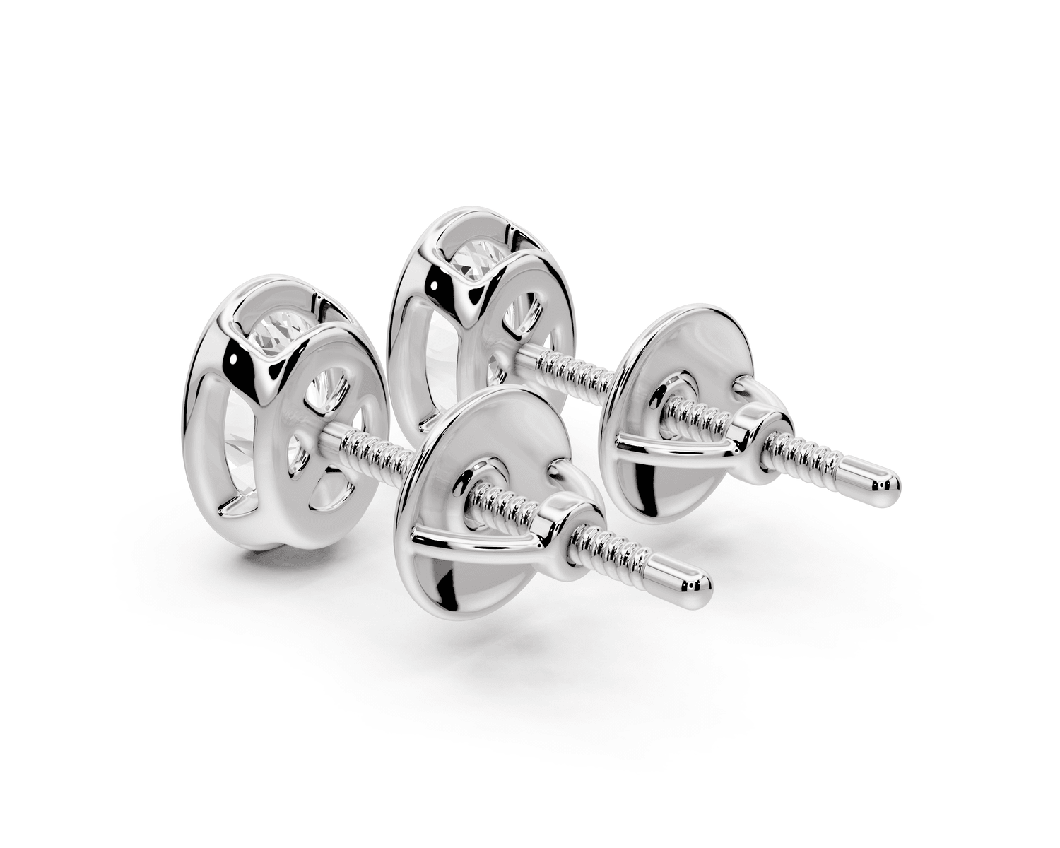 Noa - 1ct 14k white gold Oval - Cut Diamond Stud Earrings - Mr. Alex Jewelry