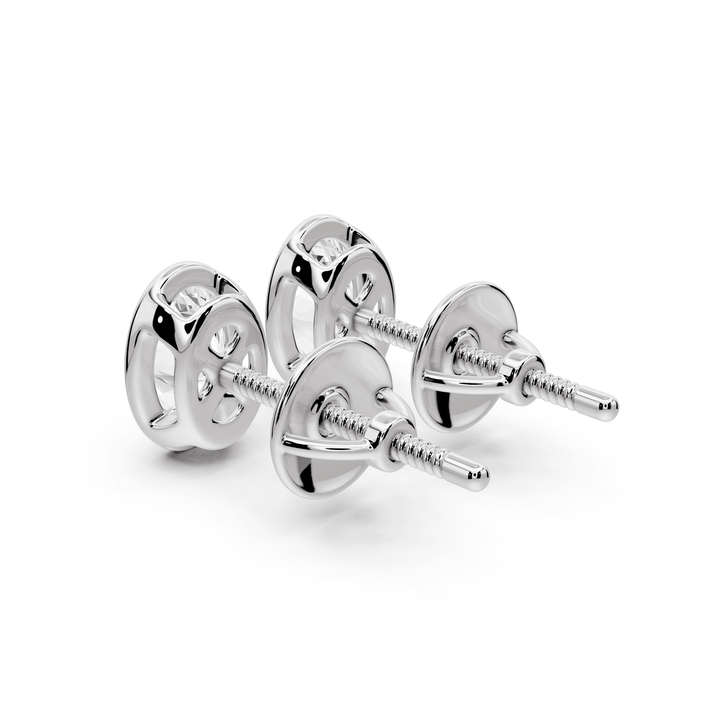 Noa - 1ct 14k white gold Oval - Cut Diamond Stud Earrings - Mr. Alex Jewelry
