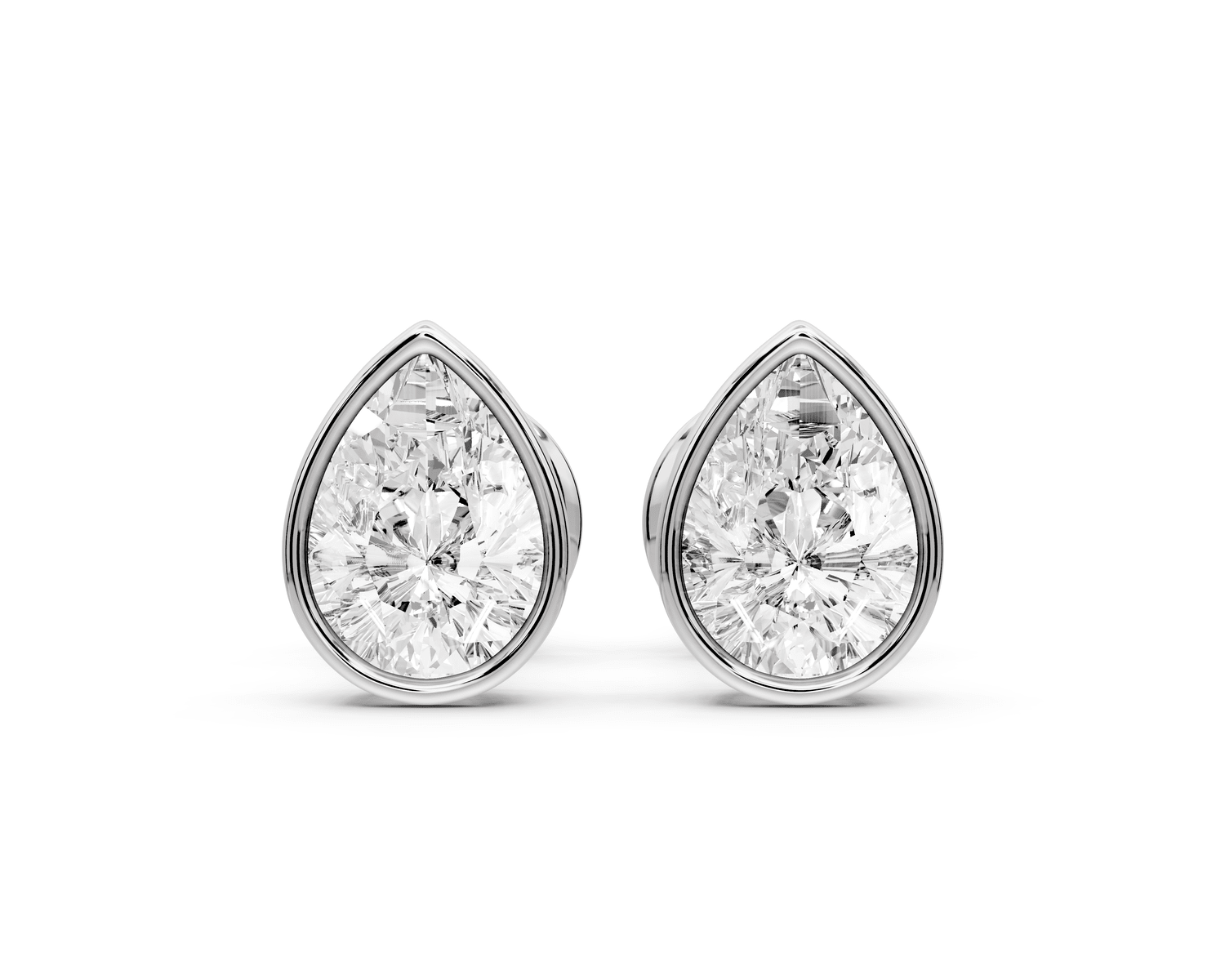 Noa - 1ct 14k white gold Pear - Cut Diamond Stud Earrings - Mr. Alex Jewelry