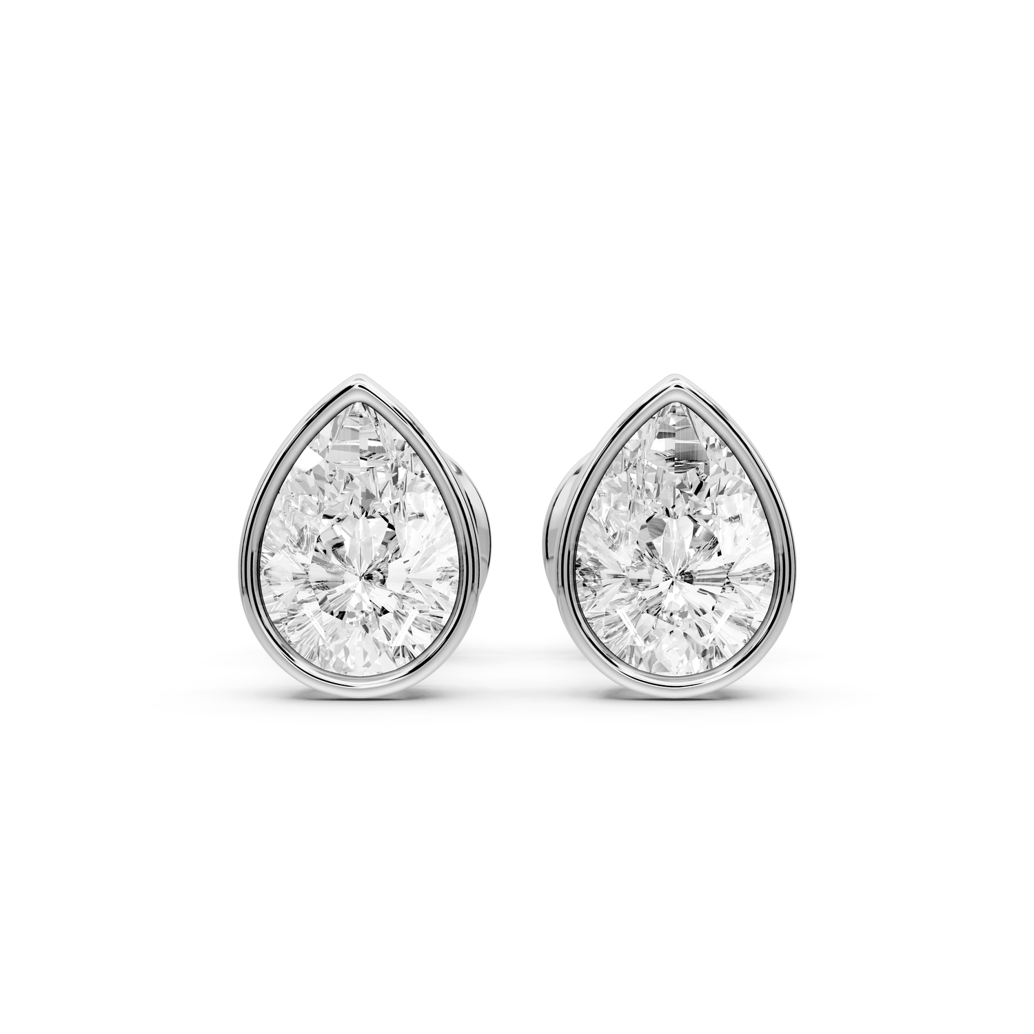 Noa - 1ct 14k white gold Pear - Cut Diamond Stud Earrings - Mr. Alex Jewelry