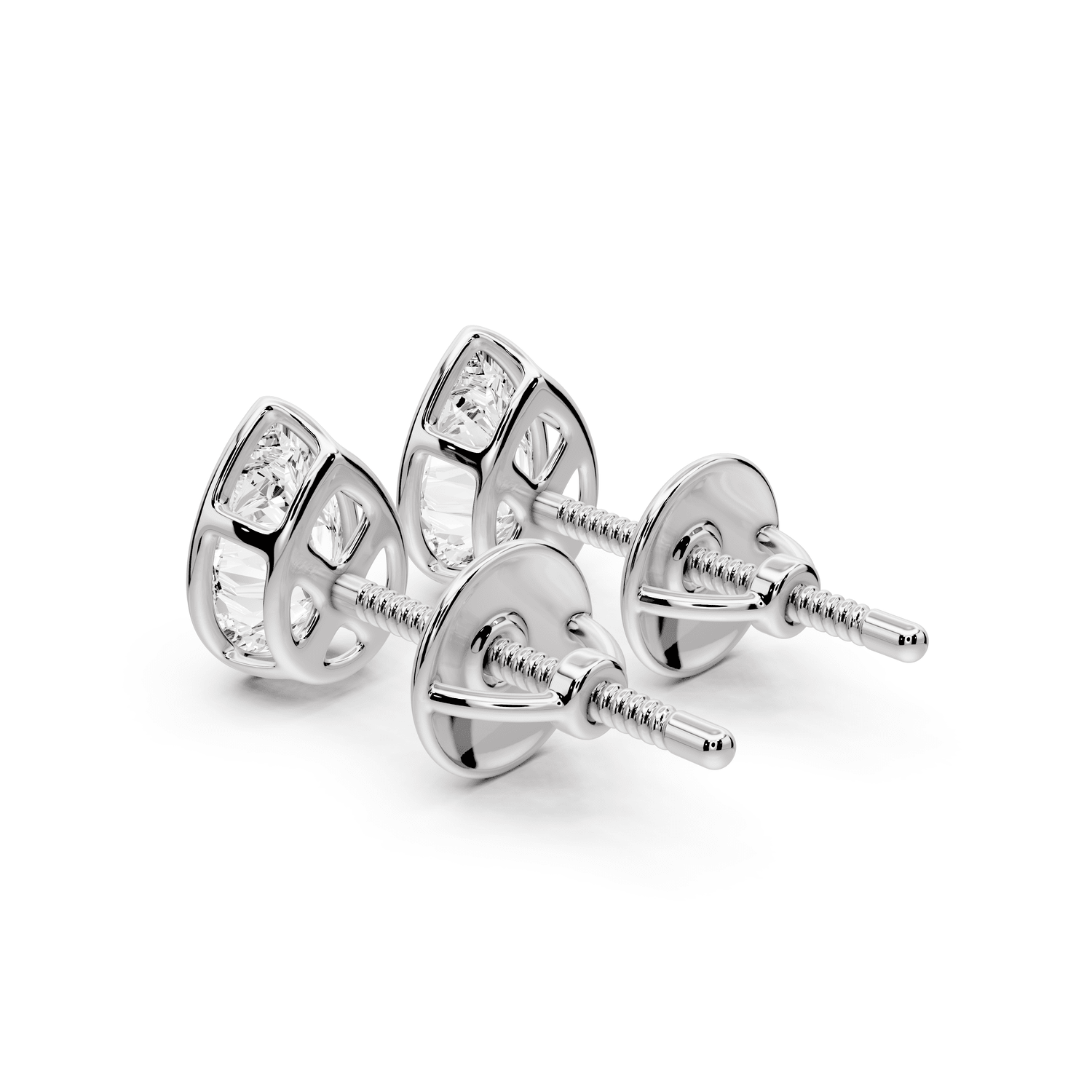 Noa - 1ct 14k white gold Pear - Cut Diamond Stud Earrings - Mr. Alex Jewelry