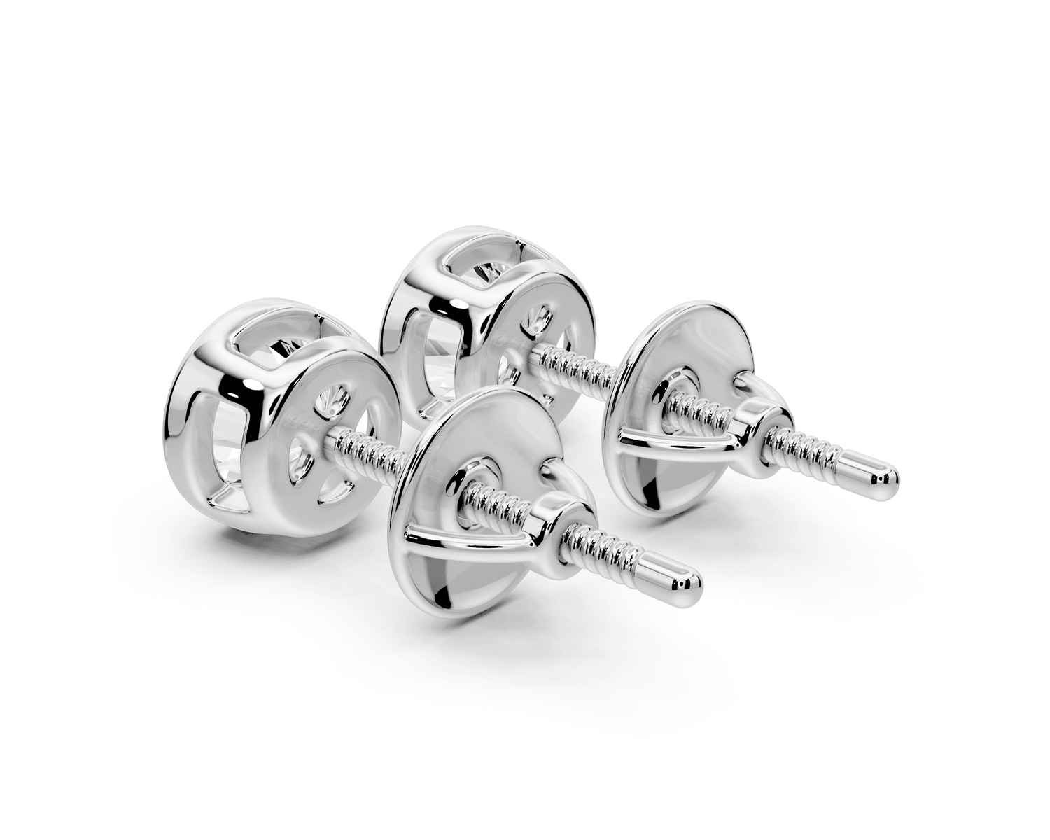 Noa - 1ct 14k white gold Round - Cut Diamond Stud Earrings - Mr. Alex Jewelry