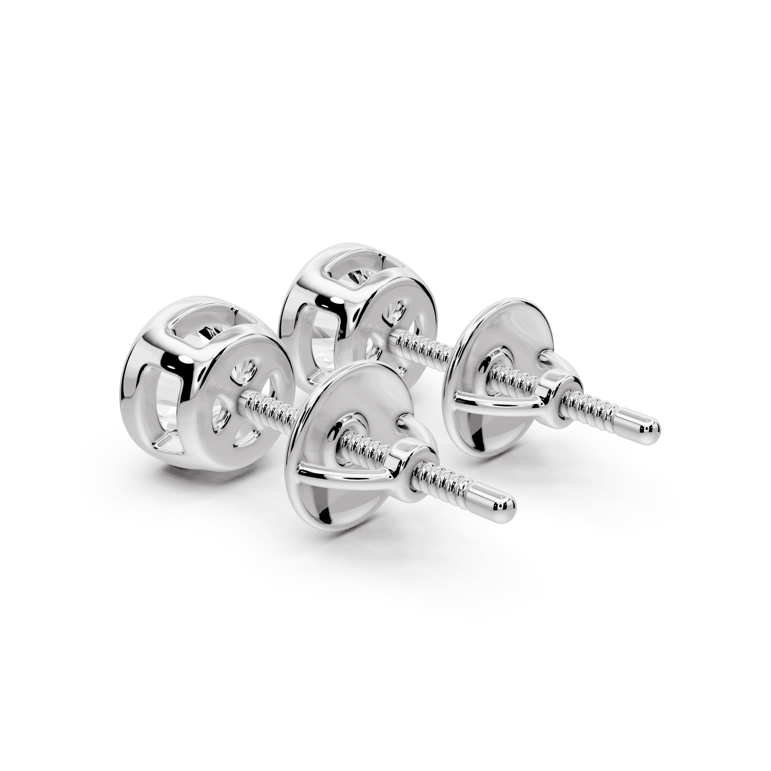 Noa - 1ct 14k white gold Round - Cut Diamond Stud Earrings - Mr. Alex Jewelry