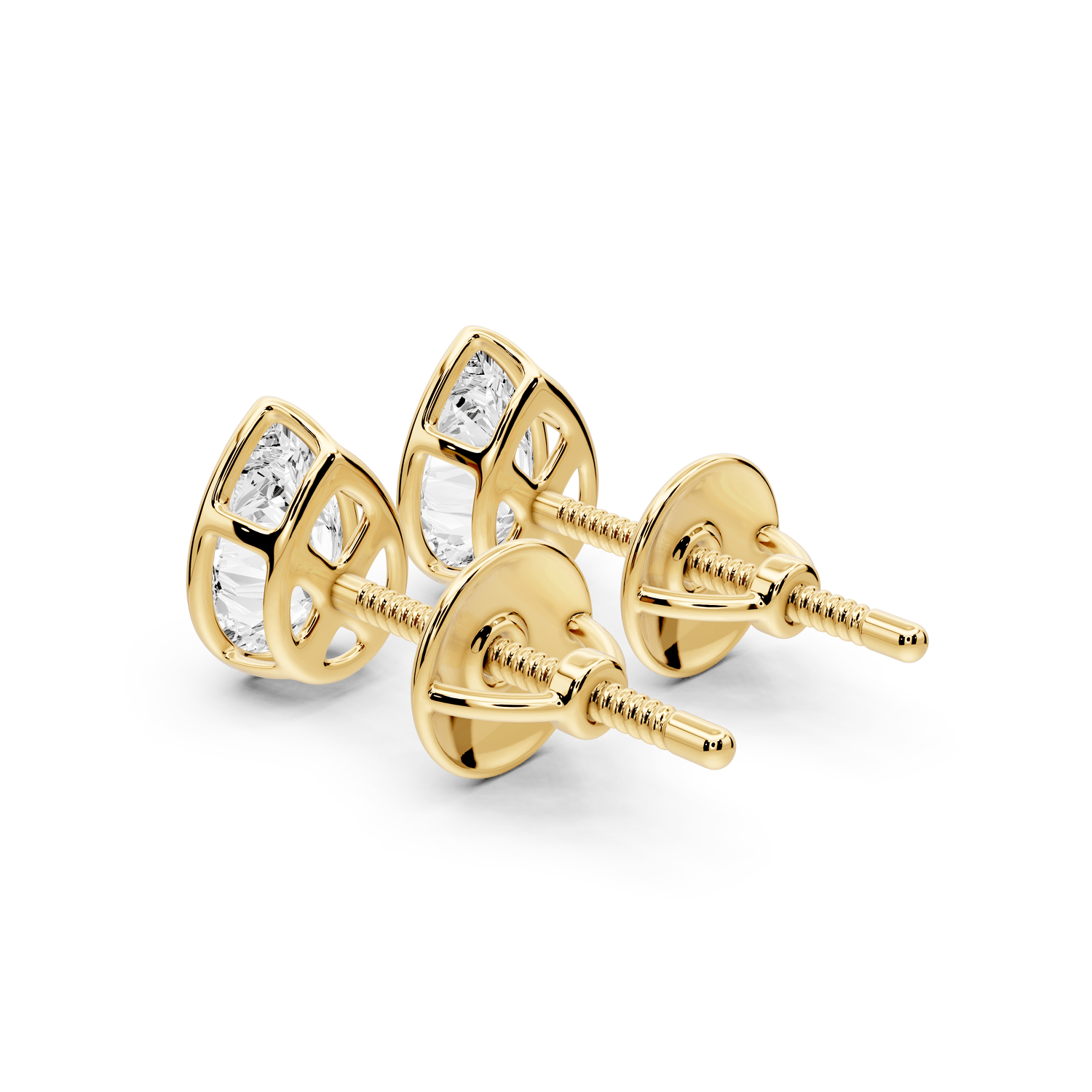 Noa - 1ct 14k yellow gold Pear - Cut Diamond Stud Earrings - Mr. Alex Jewelry