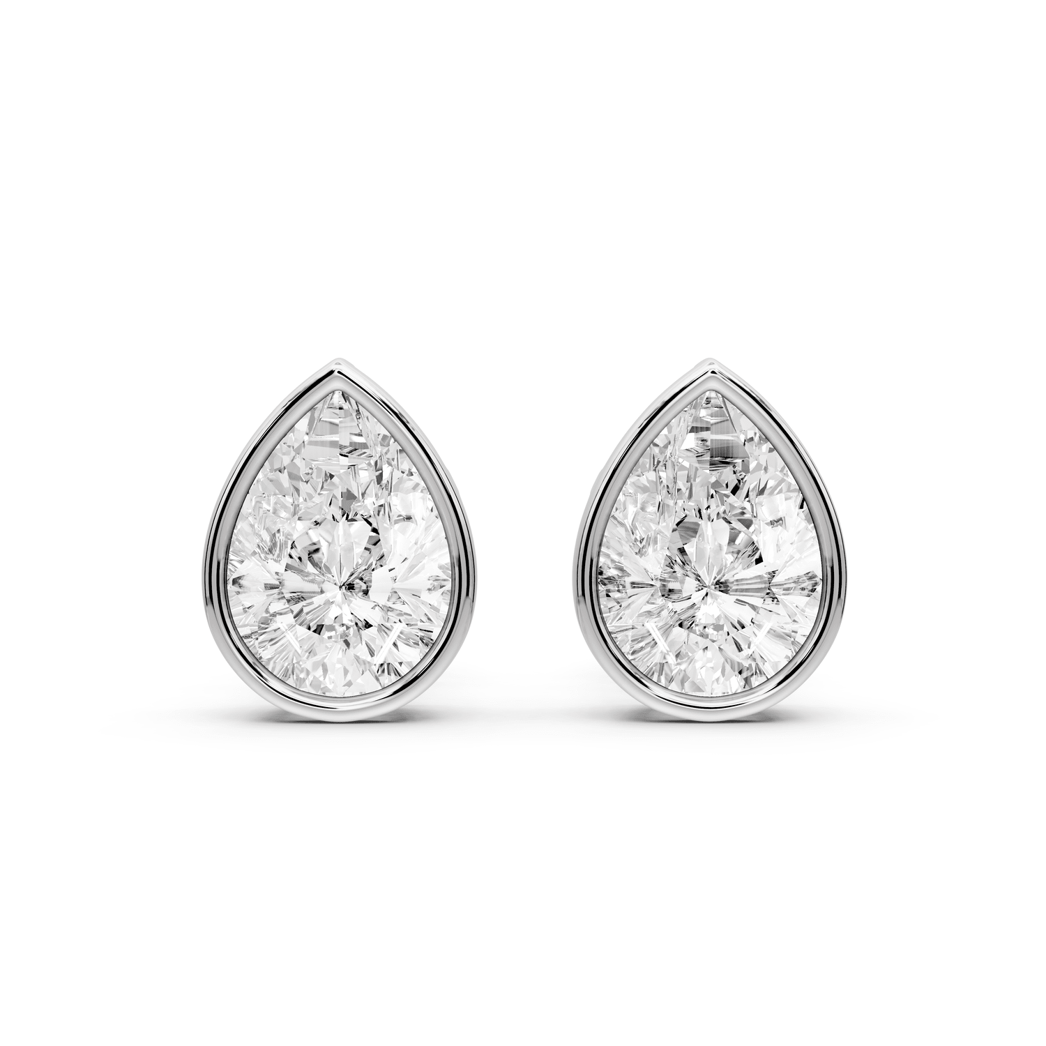 Noa - 2ct 14k white gold Pear - Cut Diamond Stud Earrings - Mr. Alex Jewelry