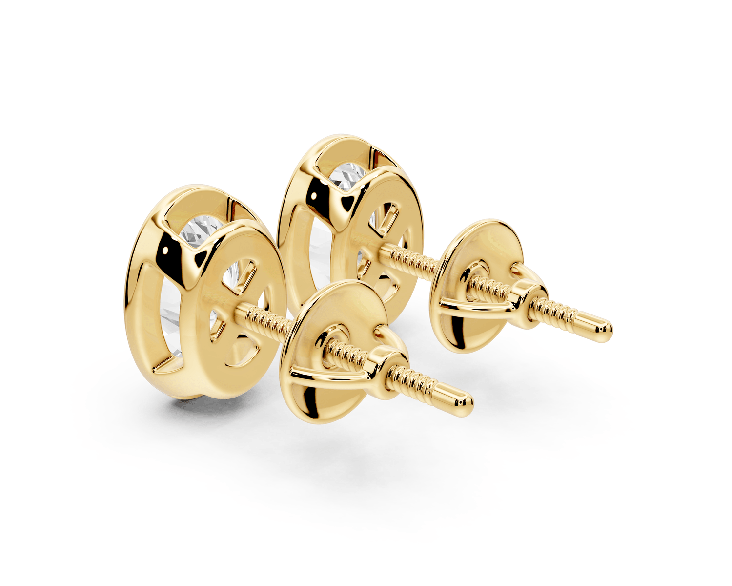 Noa - 2ct 14k yellow gold Oval - Cut Diamond Stud Earrings - Mr. Alex Jewelry