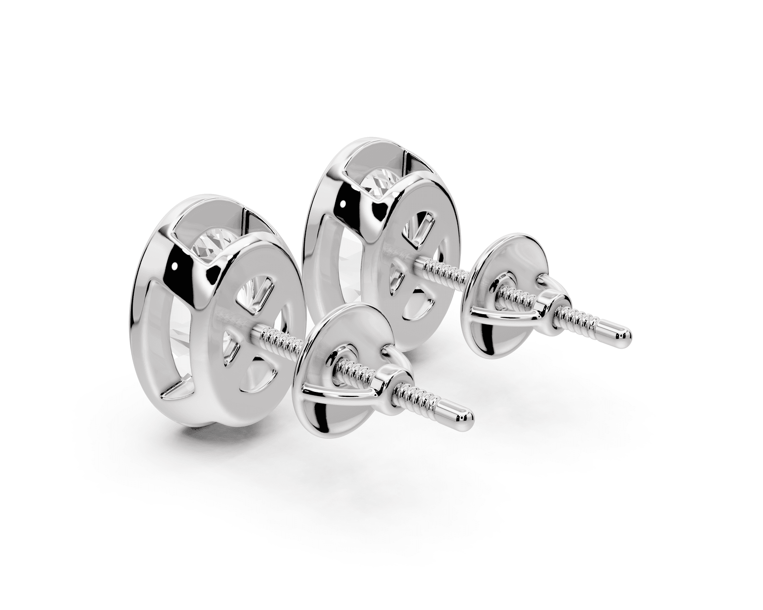 Noa - 3ct 14k white gold Oval - Cut Diamond Stud Earrings - Mr. Alex Jewelry