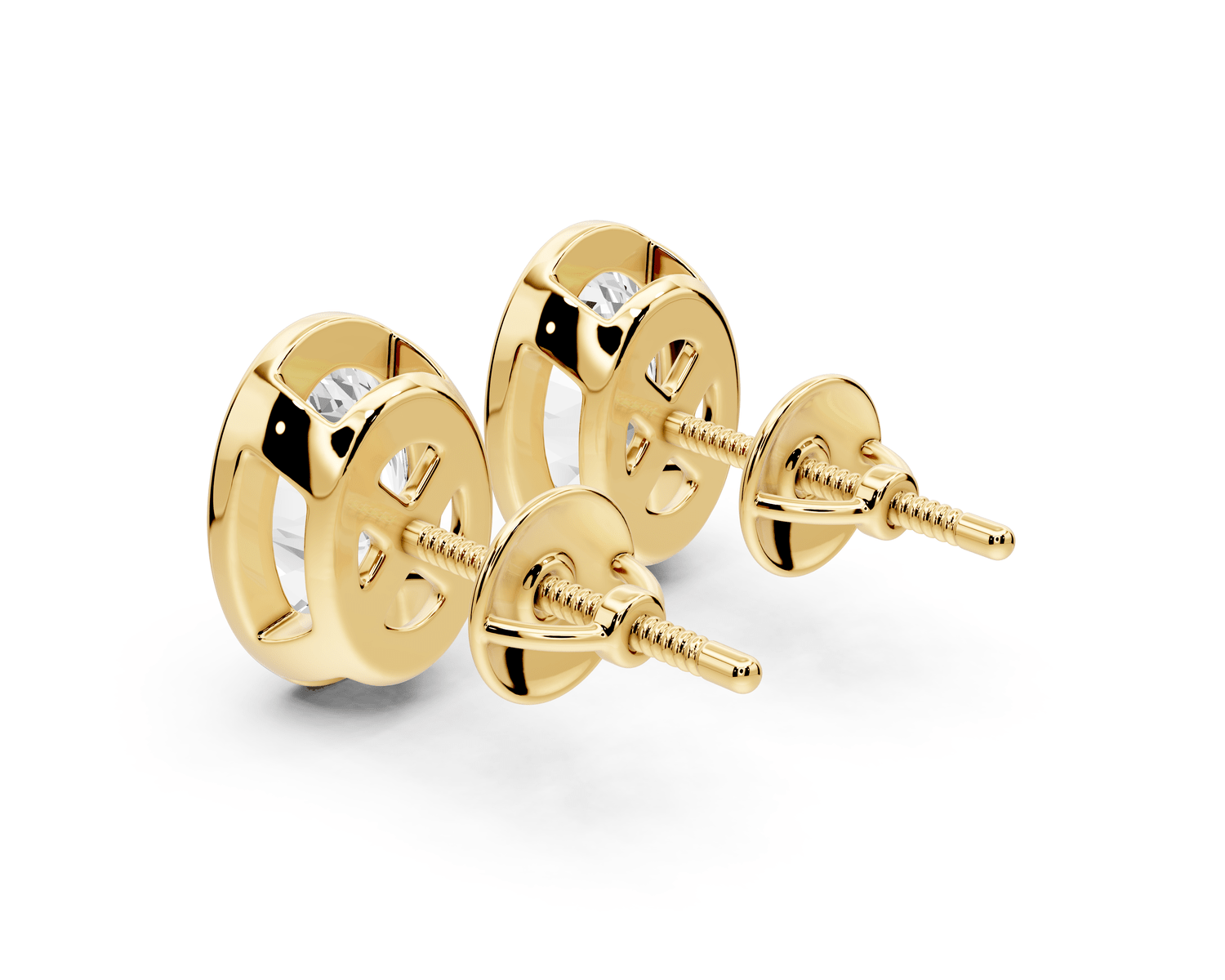 Noa - 3ct 14k yellow gold Oval - Cut Diamond Stud Earrings - Mr. Alex Jewelry