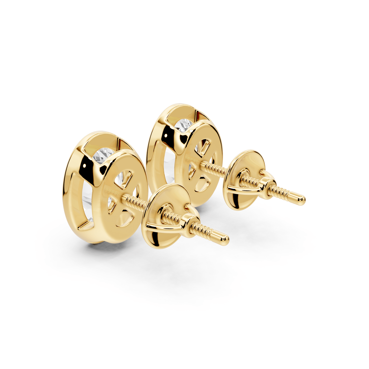 Noa - 3ct 14k yellow gold Oval - Cut Diamond Stud Earrings - Mr. Alex Jewelry