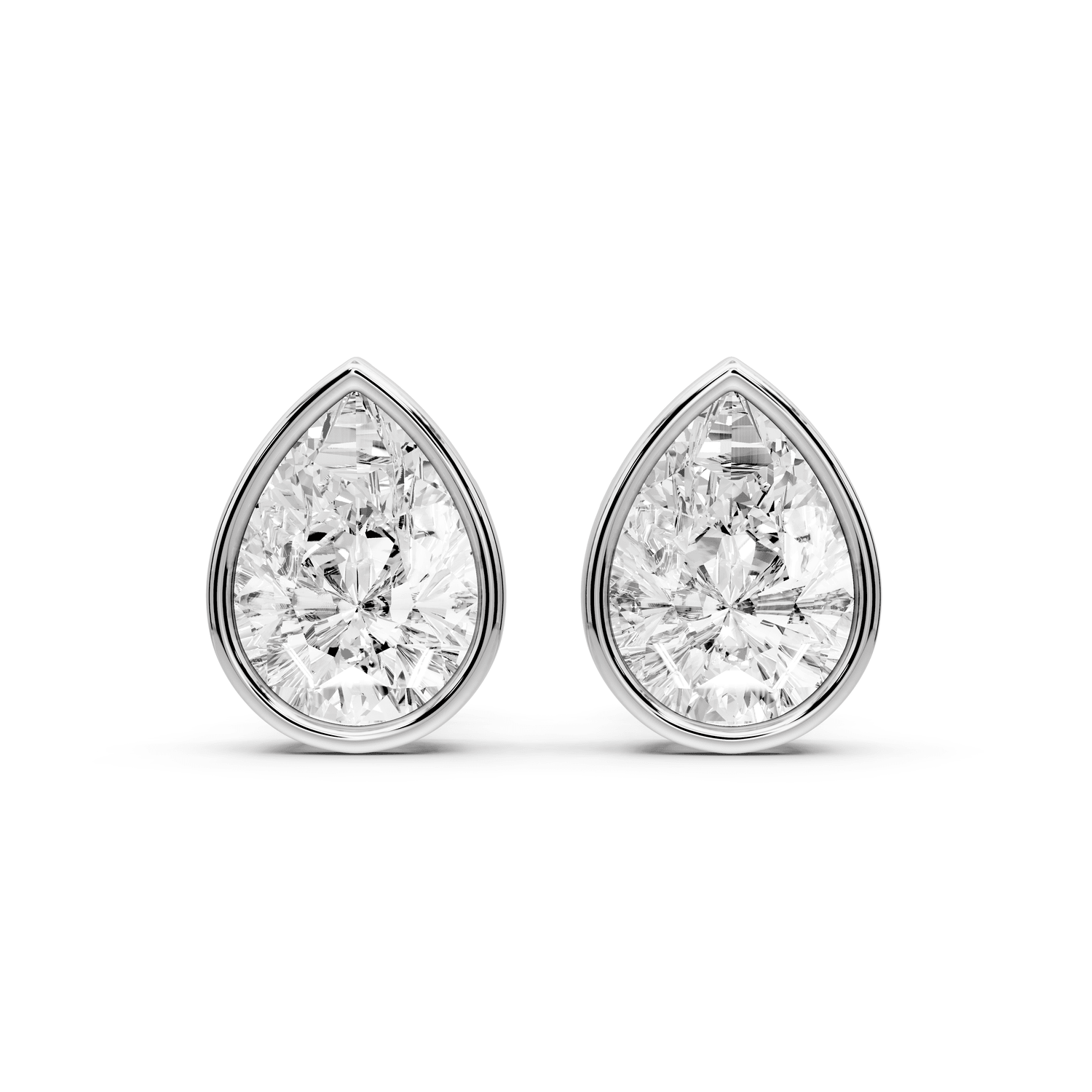 Noa - 4ct 14k white gold Pear - Cut Diamond Stud Earrings - Mr. Alex Jewelry