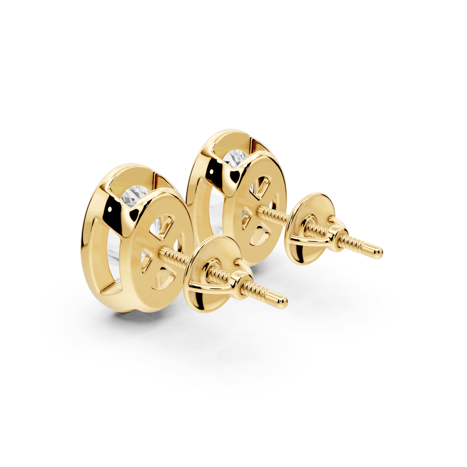 Noa - 4ct 14k yellow gold Oval - Cut Diamond Stud Earrings - Mr. Alex Jewelry