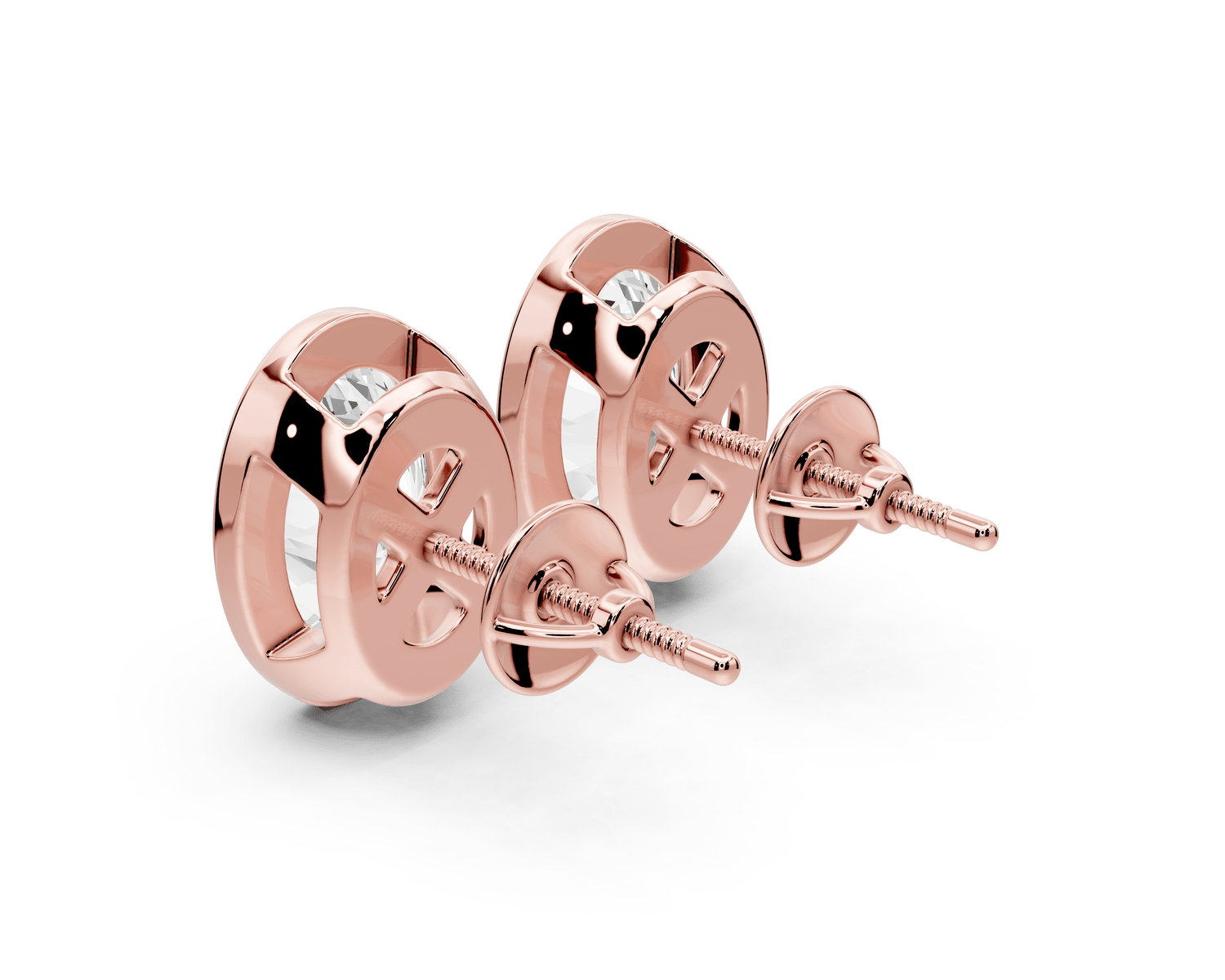 Noa - 5ct 14k rose gold Oval - Cut Diamond Stud Earrings - Mr. Alex Jewelry