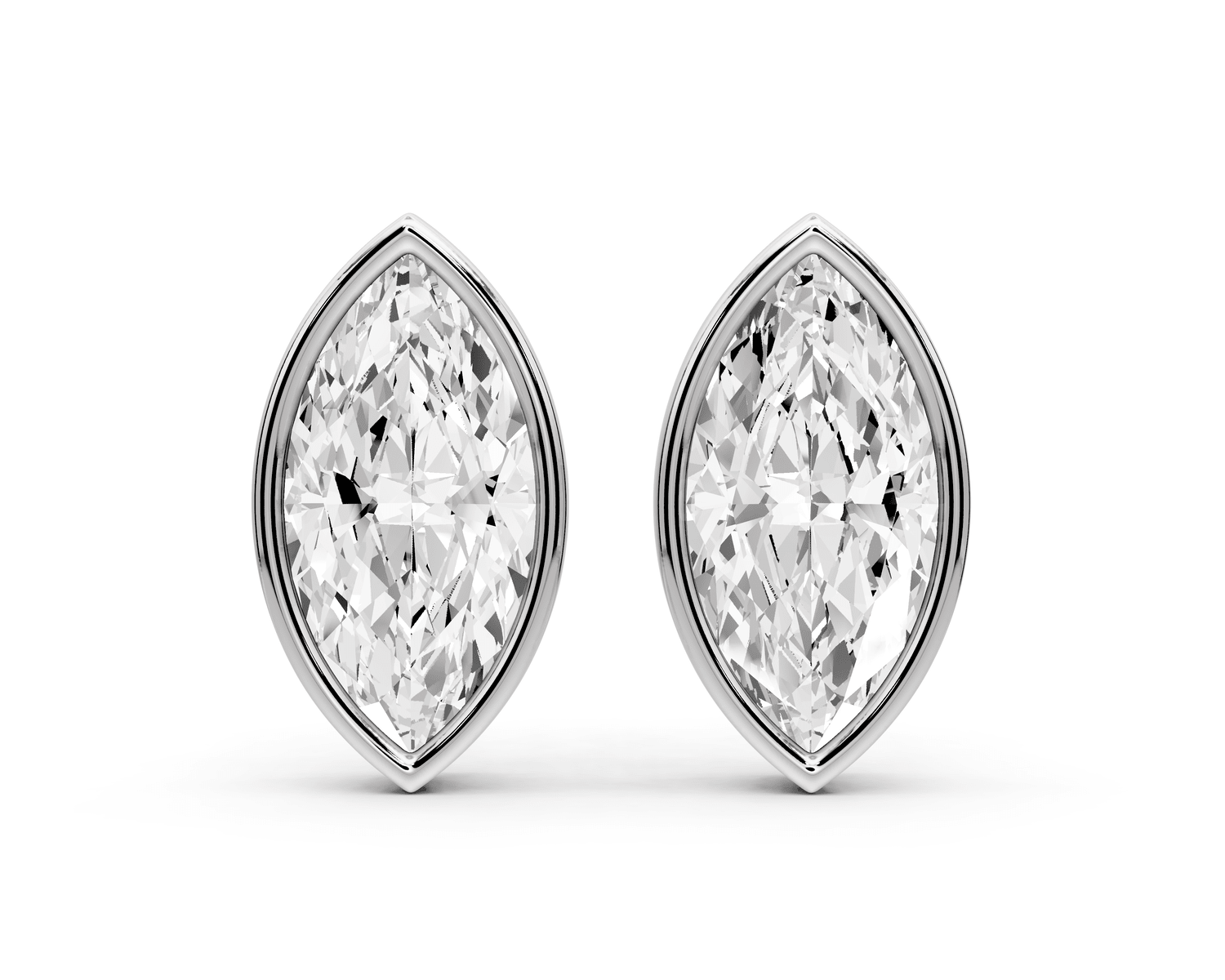 Noa - 5ct 14k white gold Marquise - Cut Diamond Stud Earrings - Mr. Alex Jewelry