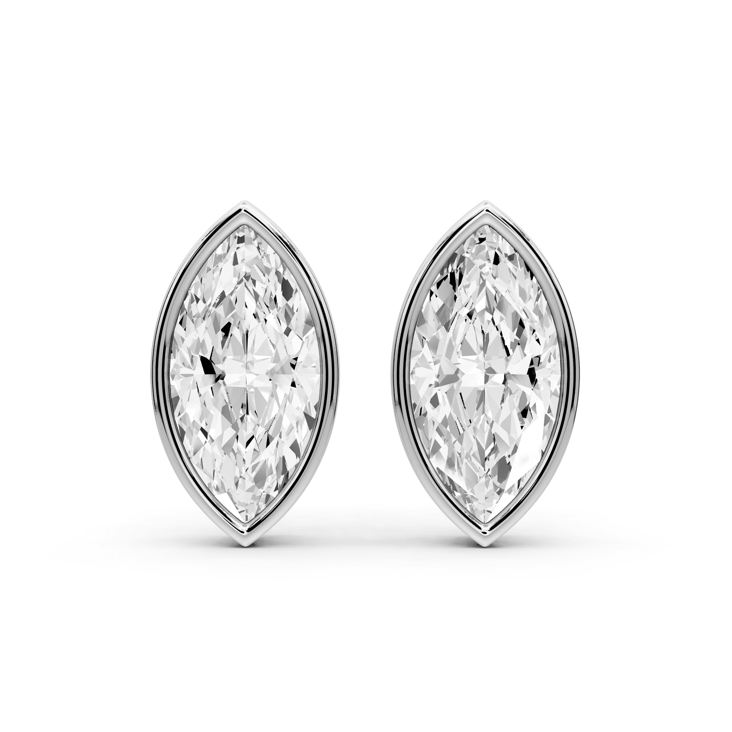 Noa - 5ct 14k white gold Marquise - Cut Diamond Stud Earrings - Mr. Alex Jewelry