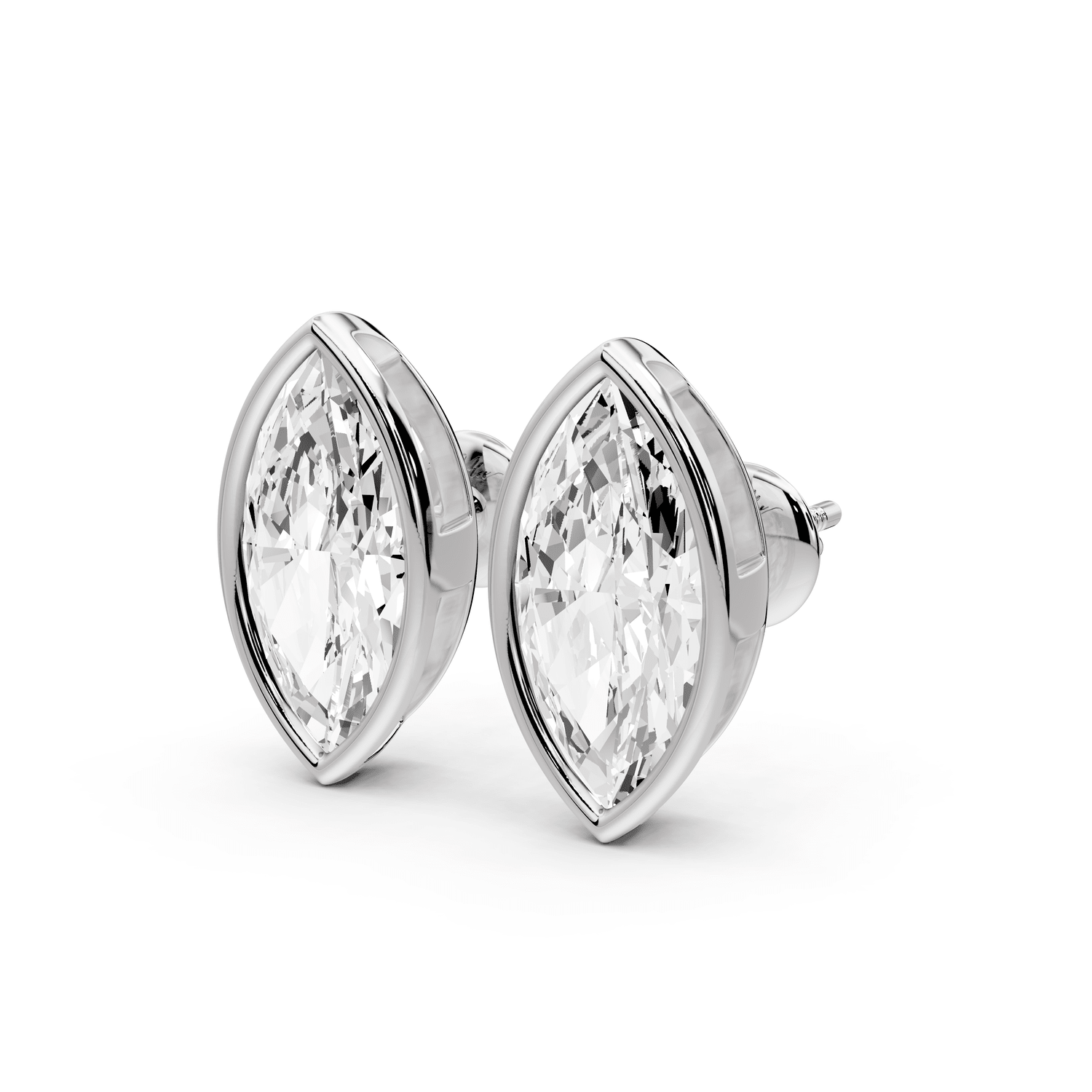 Noa - 5ct 14k white gold Marquise - Cut Diamond Stud Earrings - Mr. Alex Jewelry