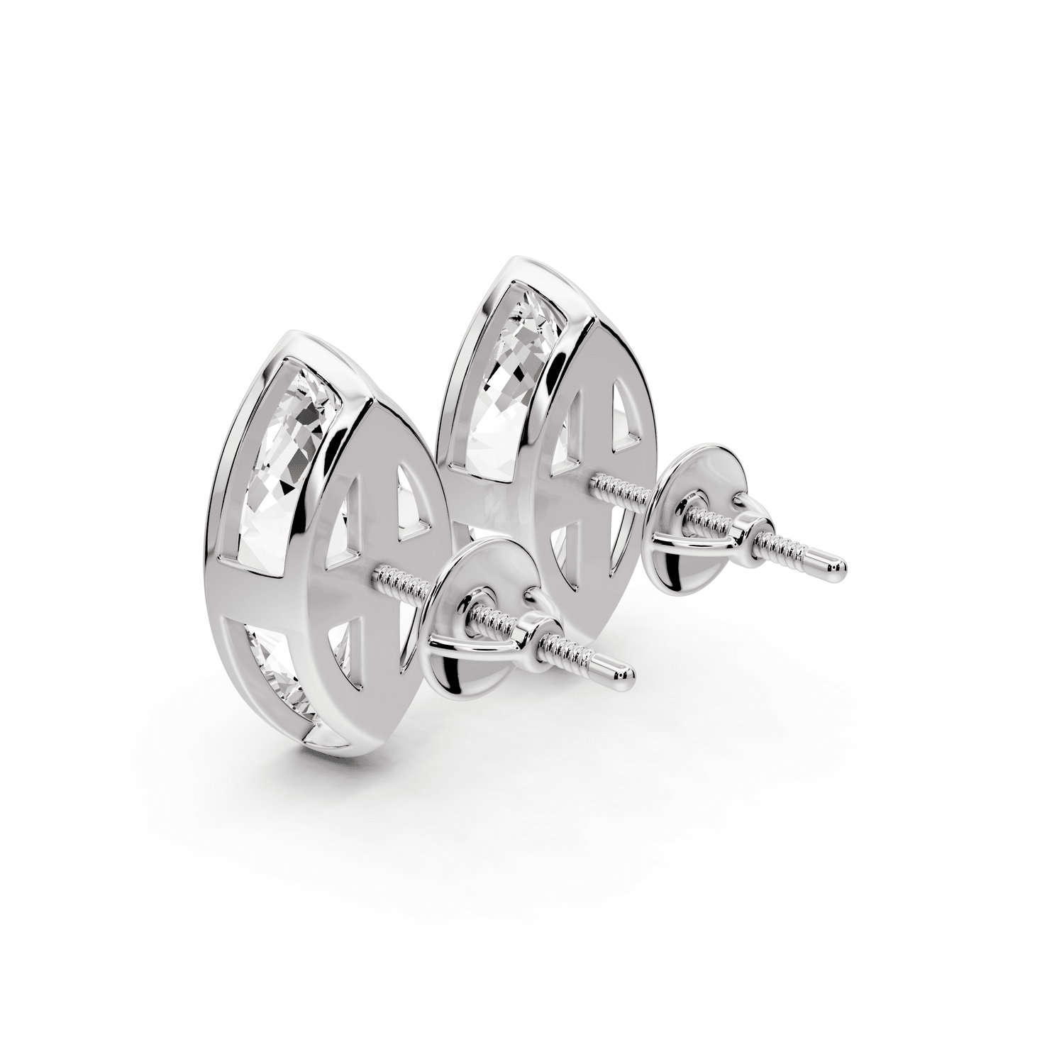 Noa - 5ct 14k white gold Marquise - Cut Diamond Stud Earrings - Mr. Alex Jewelry