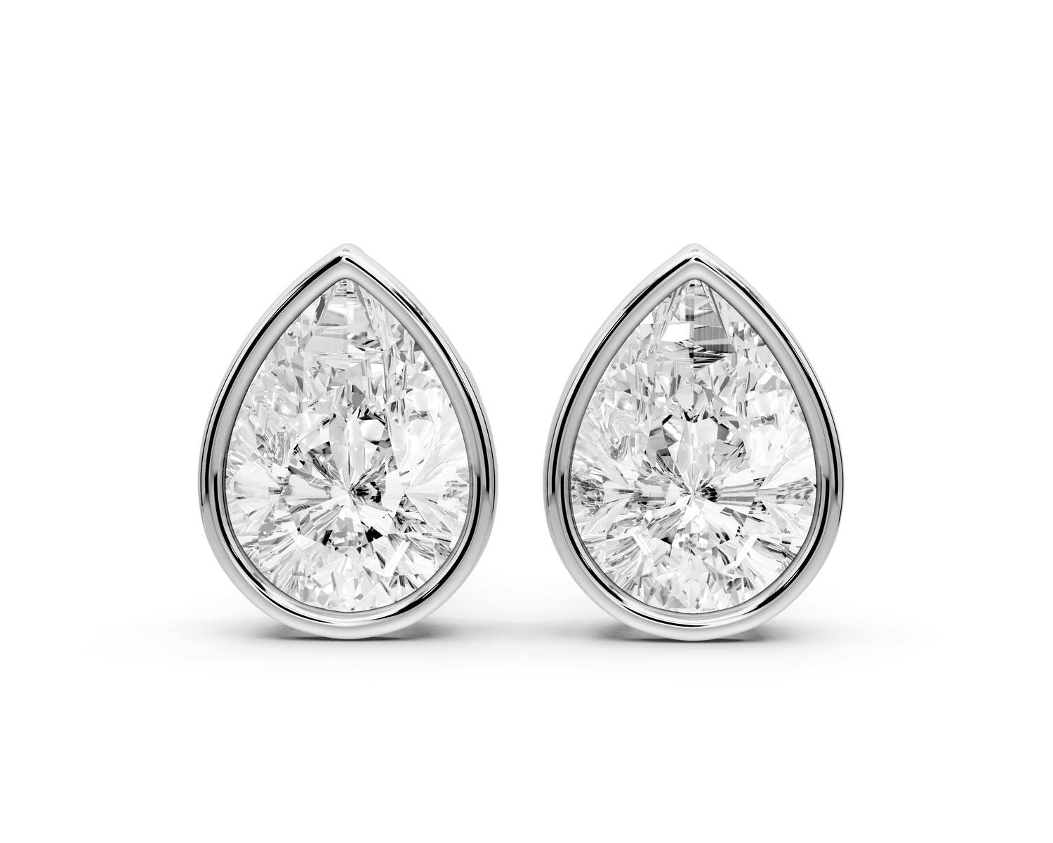Noa - 5ct 14k white gold Pear - Cut Diamond Stud Earrings - Mr. Alex Jewelry