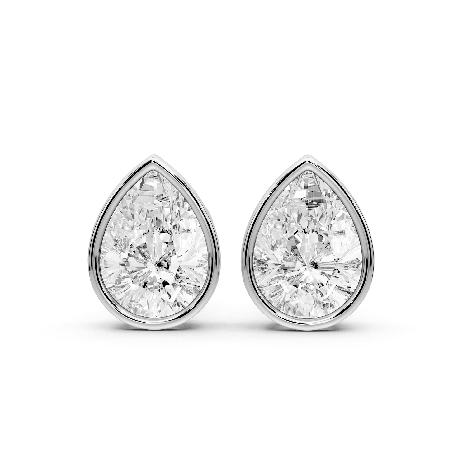 Noa - 5ct 14k white gold Pear - Cut Diamond Stud Earrings - Mr. Alex Jewelry
