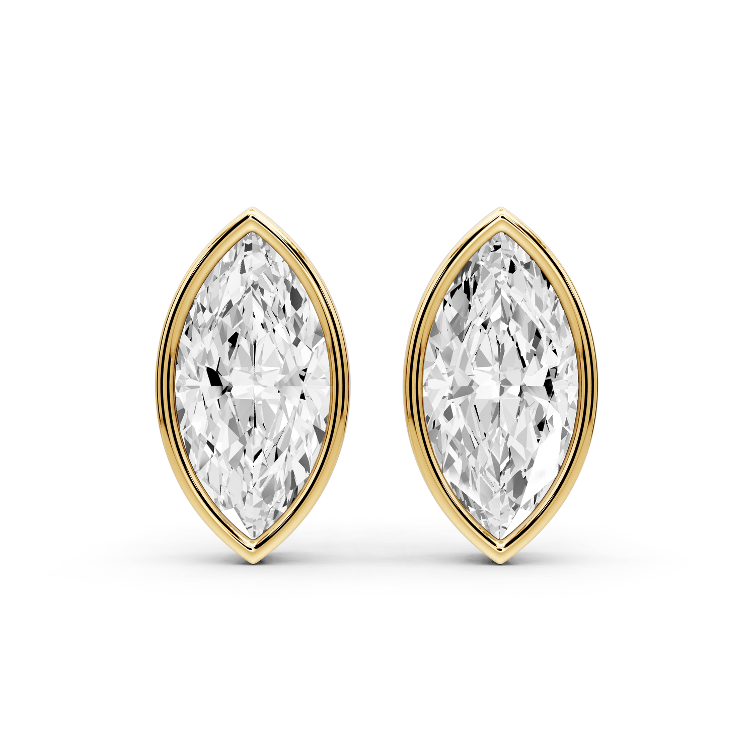 Noa - 5ct 14k yellow gold Marquise - Cut Diamond Stud Earrings - Mr. Alex Jewelry