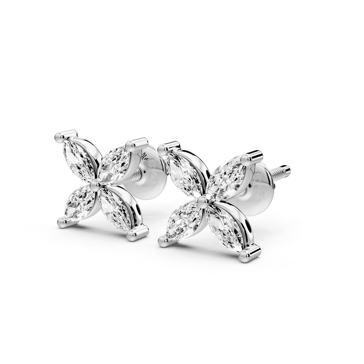 Nora Earrings White Gold - Mr. Alex Jewelry