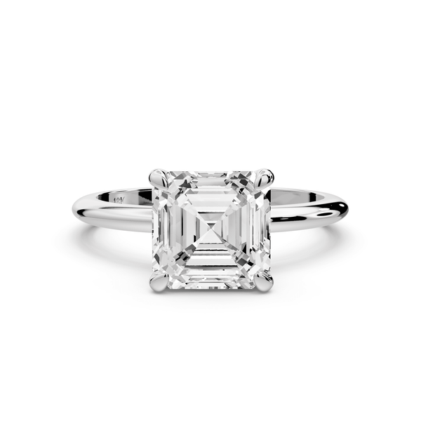 Odessa - 2ct 14k white gold princess Knife Edge Solitaire Engagement Ring - Mr. Alex Jewelry