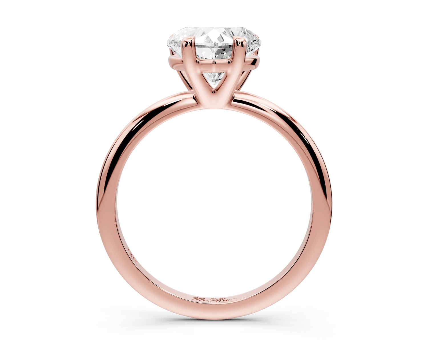 Odessa - 2ct 18k rose gold heart Knife Edge Solitaire Engagement Ring - Mr. Alex Jewelry