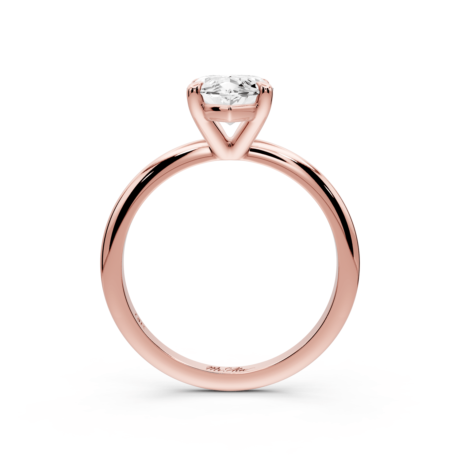 Odessa - 2ct 18k rose gold marquise Knife Edge Solitaire Engagement Ring - Mr. Alex Jewelry