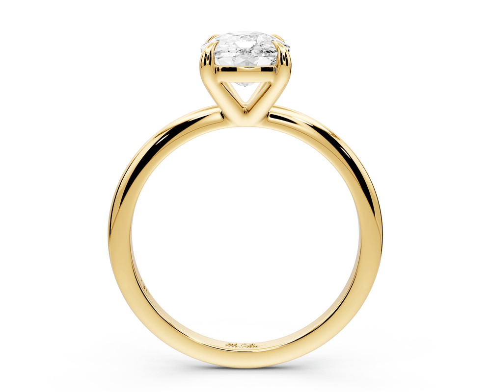Odessa - 2ct 18k yellow gold Elongated Cushion Knife Edge Solitaire Engagement Ring - Mr. Alex Jewelry