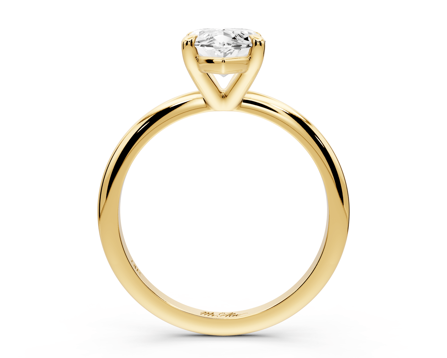 Odessa - 2ct 18k yellow gold marquise Knife Edge Solitaire Engagement Ring - Mr. Alex Jewelry