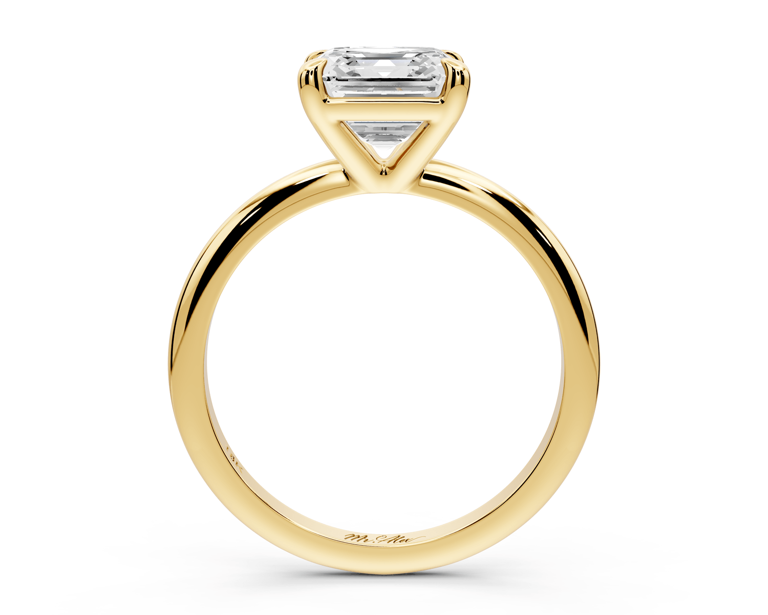Odessa - 2ct asscher Engagement Ring 18k yellow gold - Mr. Alex Jewelry