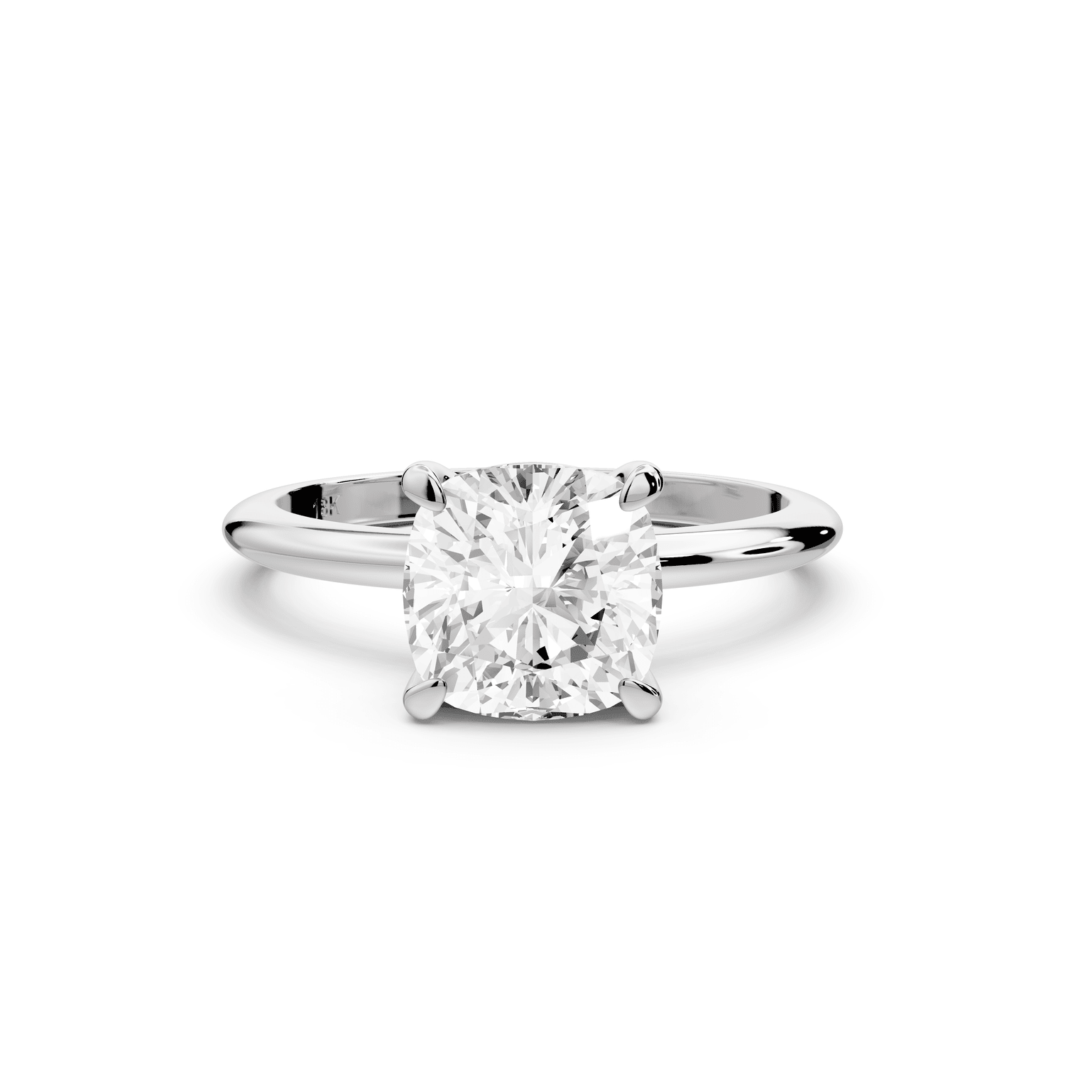 Odessa - 2ct platinum cushion Knife Edge Solitaire Engagement Ring - Mr. Alex Jewelry