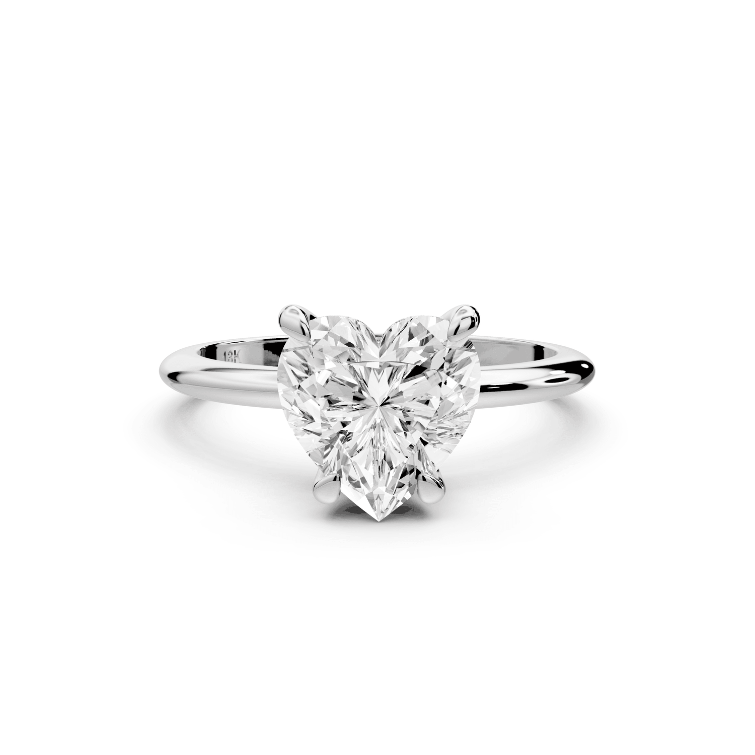 Odessa - 2ct platinum heart Knife Edge Solitaire Engagement Ring - Mr. Alex Jewelry
