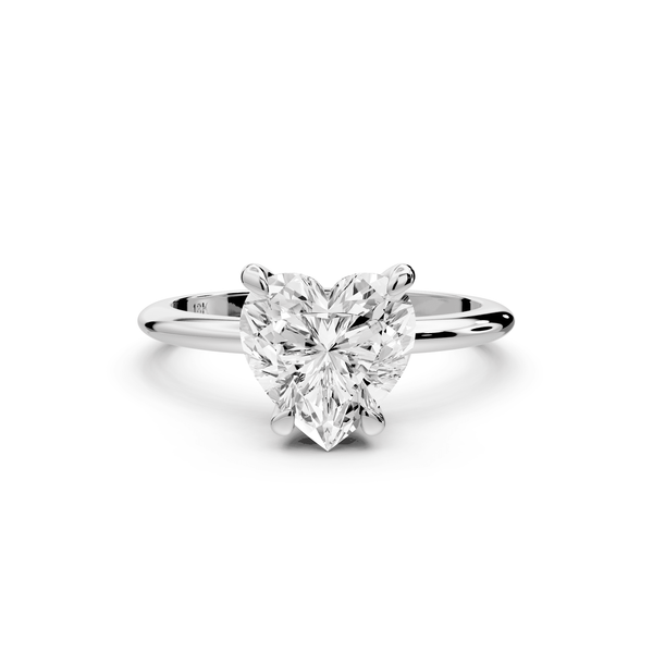 Odessa - 2ct platinum heart Knife Edge Solitaire Engagement Ring - Mr. Alex Jewelry