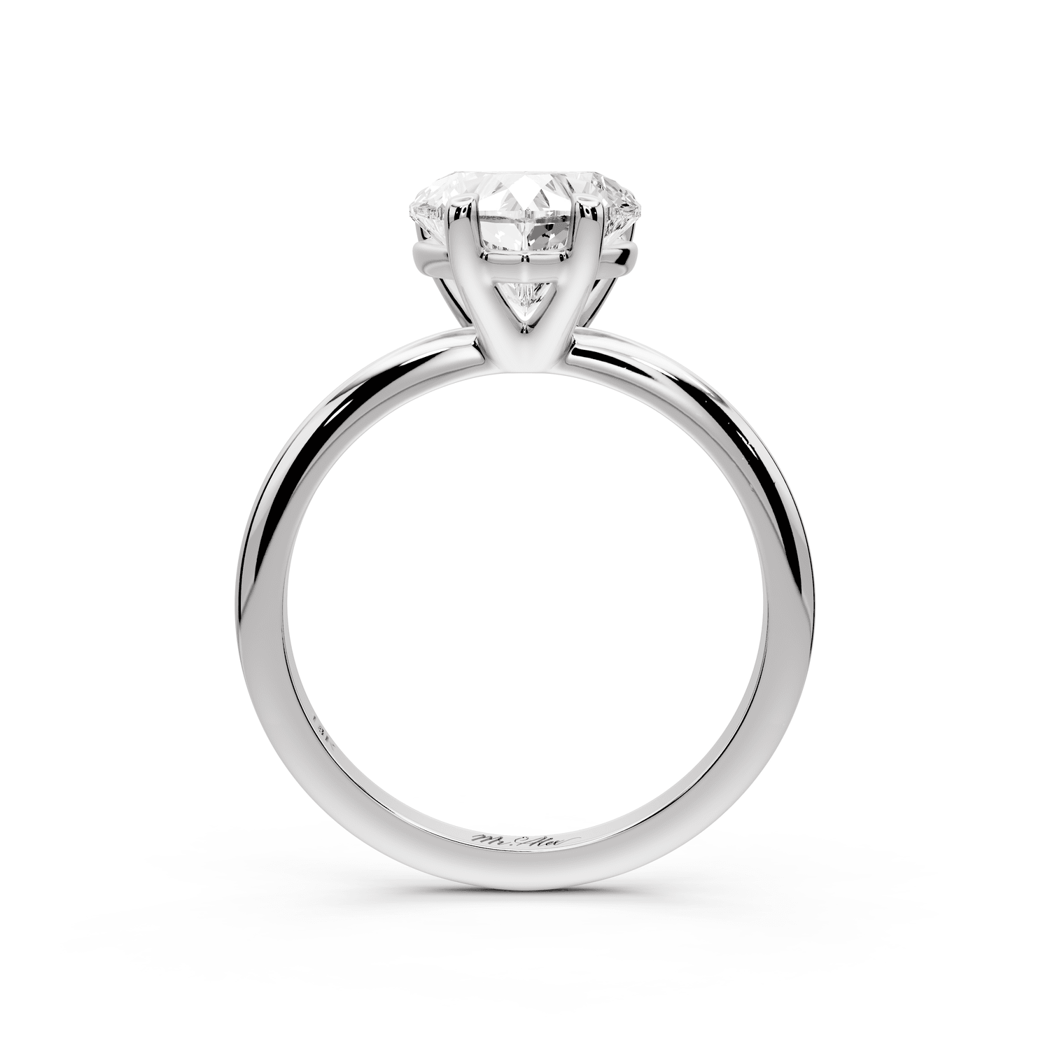 Odessa - 2ct platinum heart Knife Edge Solitaire Engagement Ring - Mr. Alex Jewelry