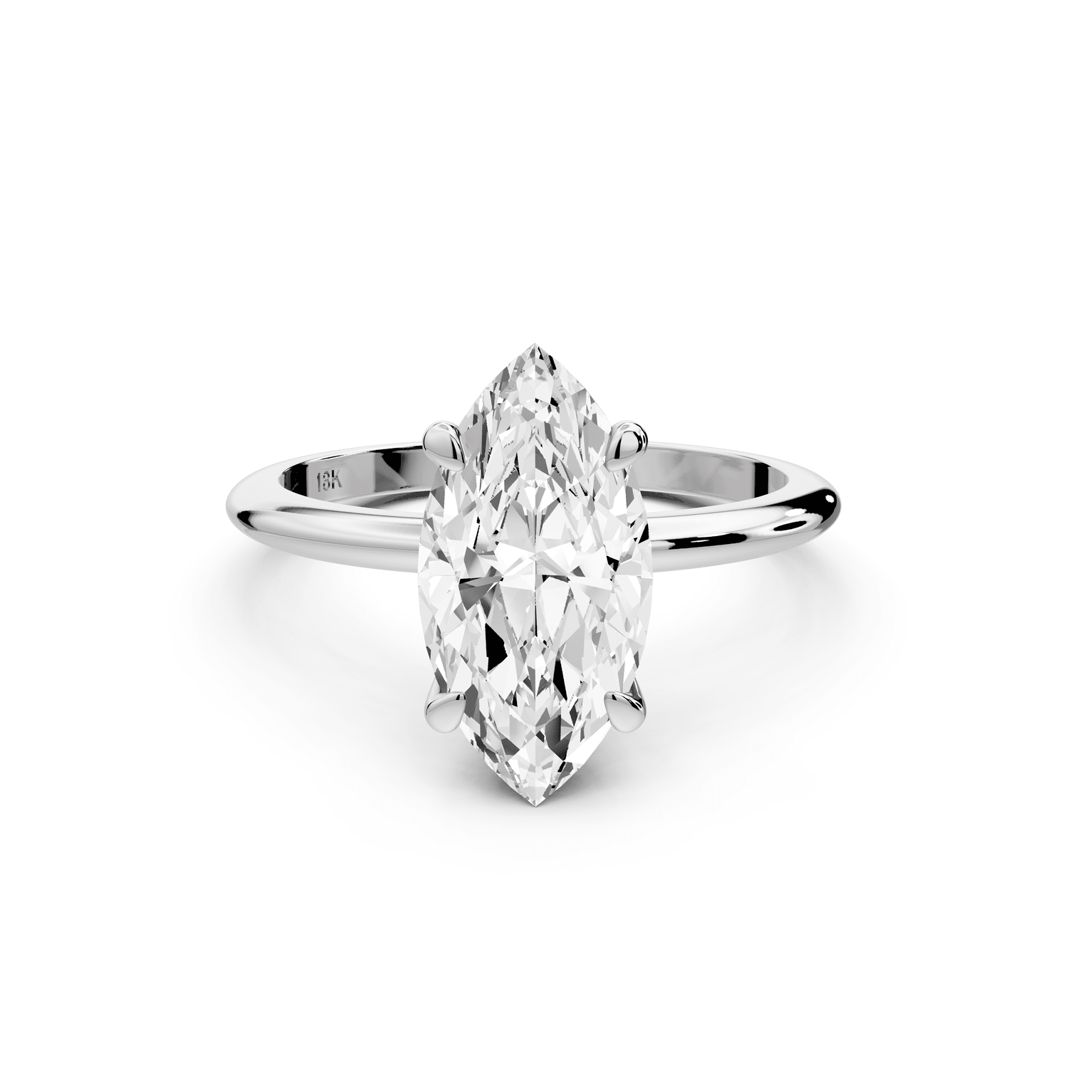 Odessa - 2ct platinum marquise Knife Edge Solitaire Engagement Ring - Mr. Alex Jewelry