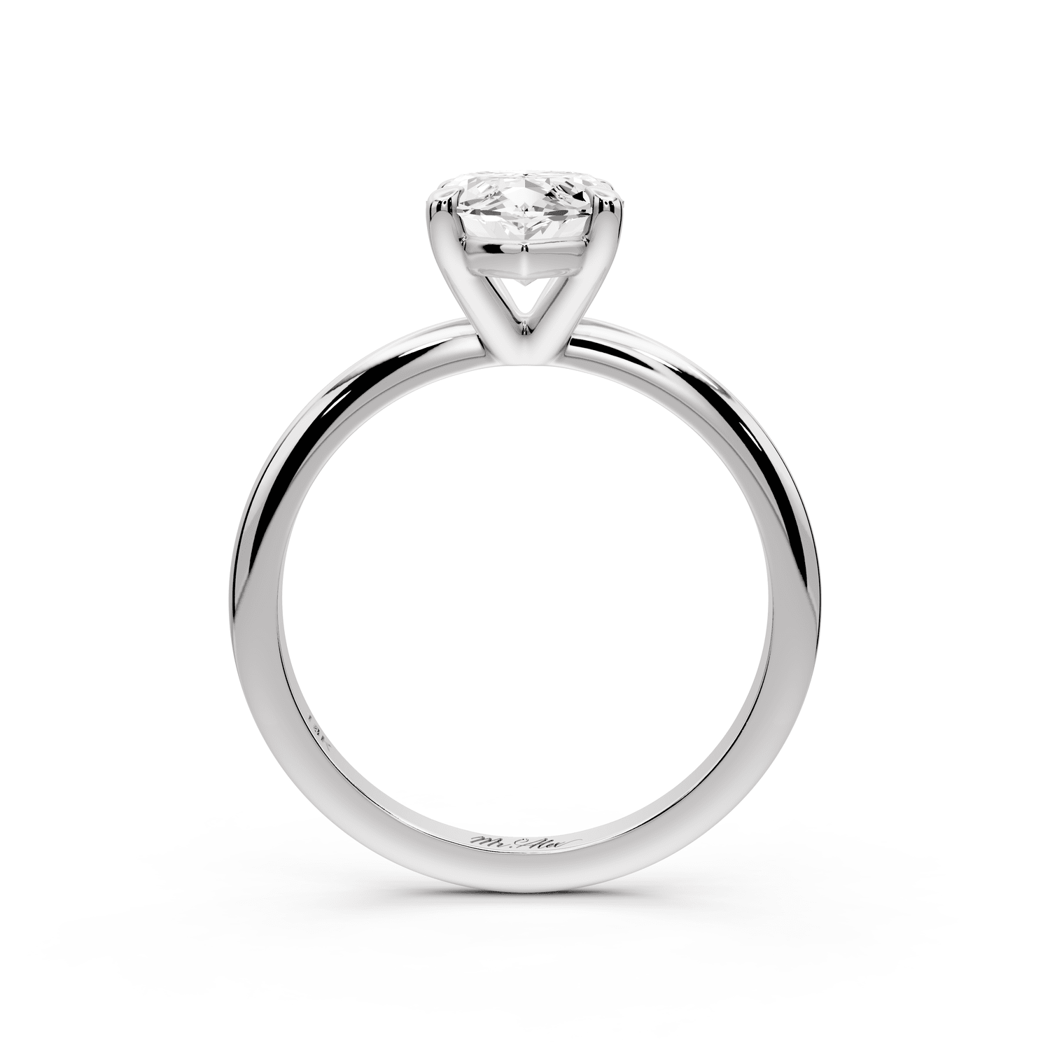 Odessa - 2ct platinum marquise Knife Edge Solitaire Engagement Ring - Mr. Alex Jewelry