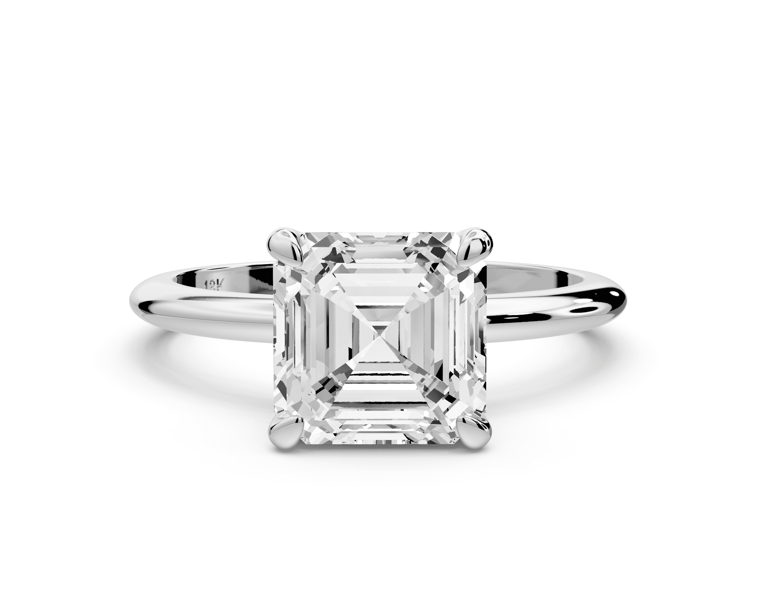 Odessa - 2ct platinum princess Knife Edge Solitaire Engagement Ring - Mr. Alex Jewelry
