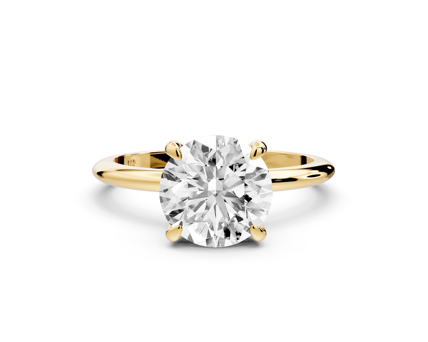 Odessa - 2Ct Round Engagement Ring 14K Yellow - Mr. Alex Jewelry