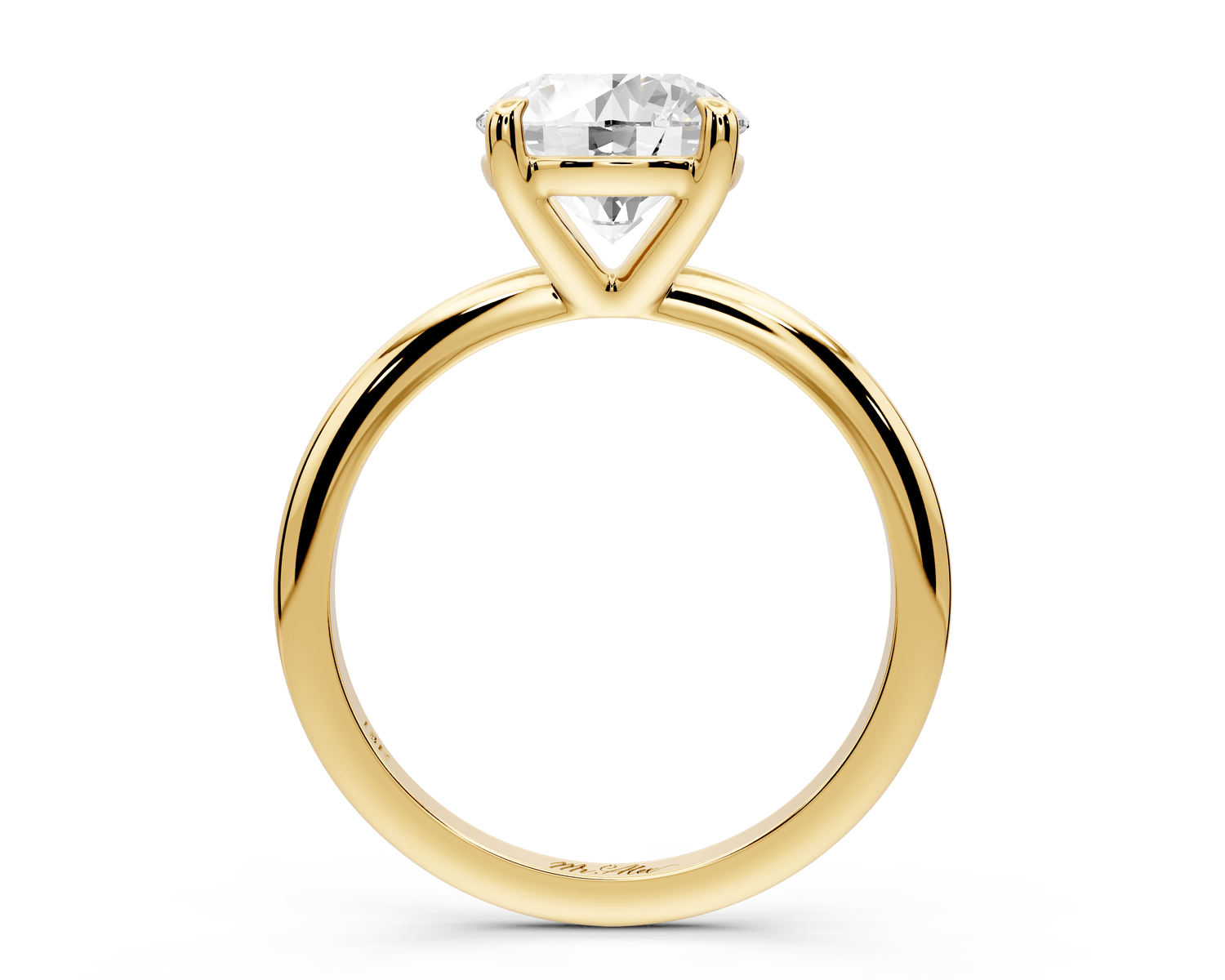 Odessa - 2Ct Round Engagement Ring 14K Yellow - Mr. Alex Jewelry
