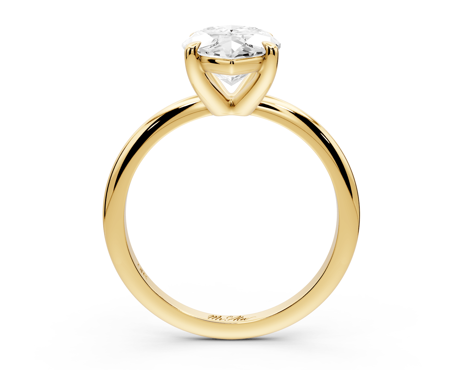 Odessa - 3ct 18k yellow gold marquise Knife Edge Solitaire Engagement Ring - Mr. Alex Jewelry