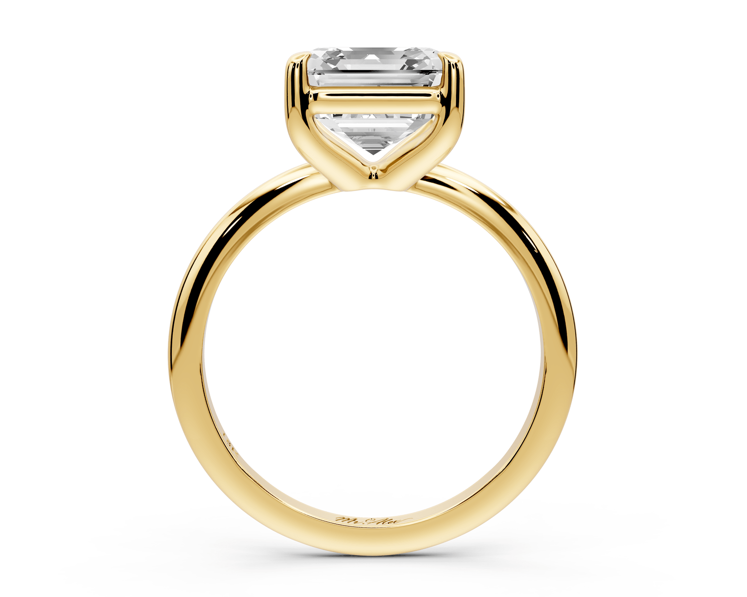 Odessa - 3ct asscher Engagement Ring 18k yellow gold - Mr. Alex Jewelry