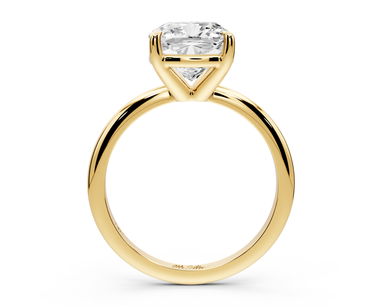 Odessa - 3ct cushion Engagement Ring 18k yellow gold - Mr. Alex Jewelry