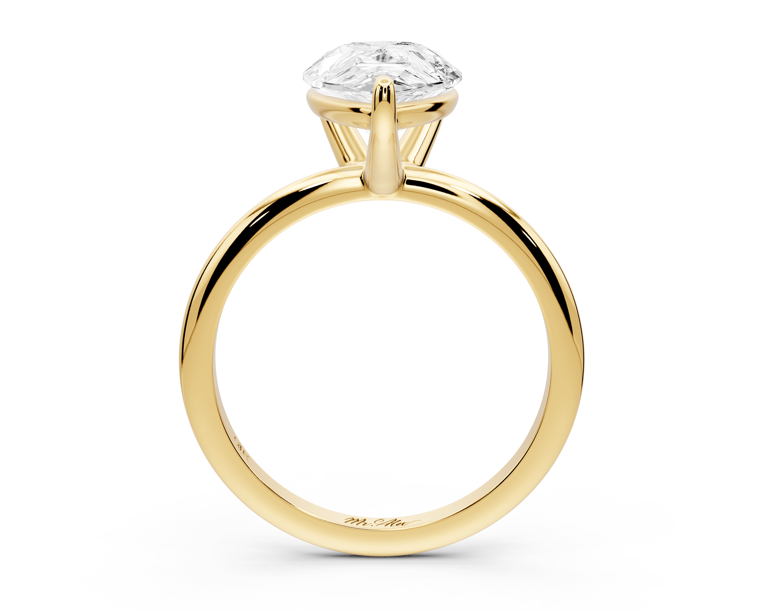 Odessa - 3ct pear Engagement Ring 18k yellow gold - Mr. Alex Jewelry